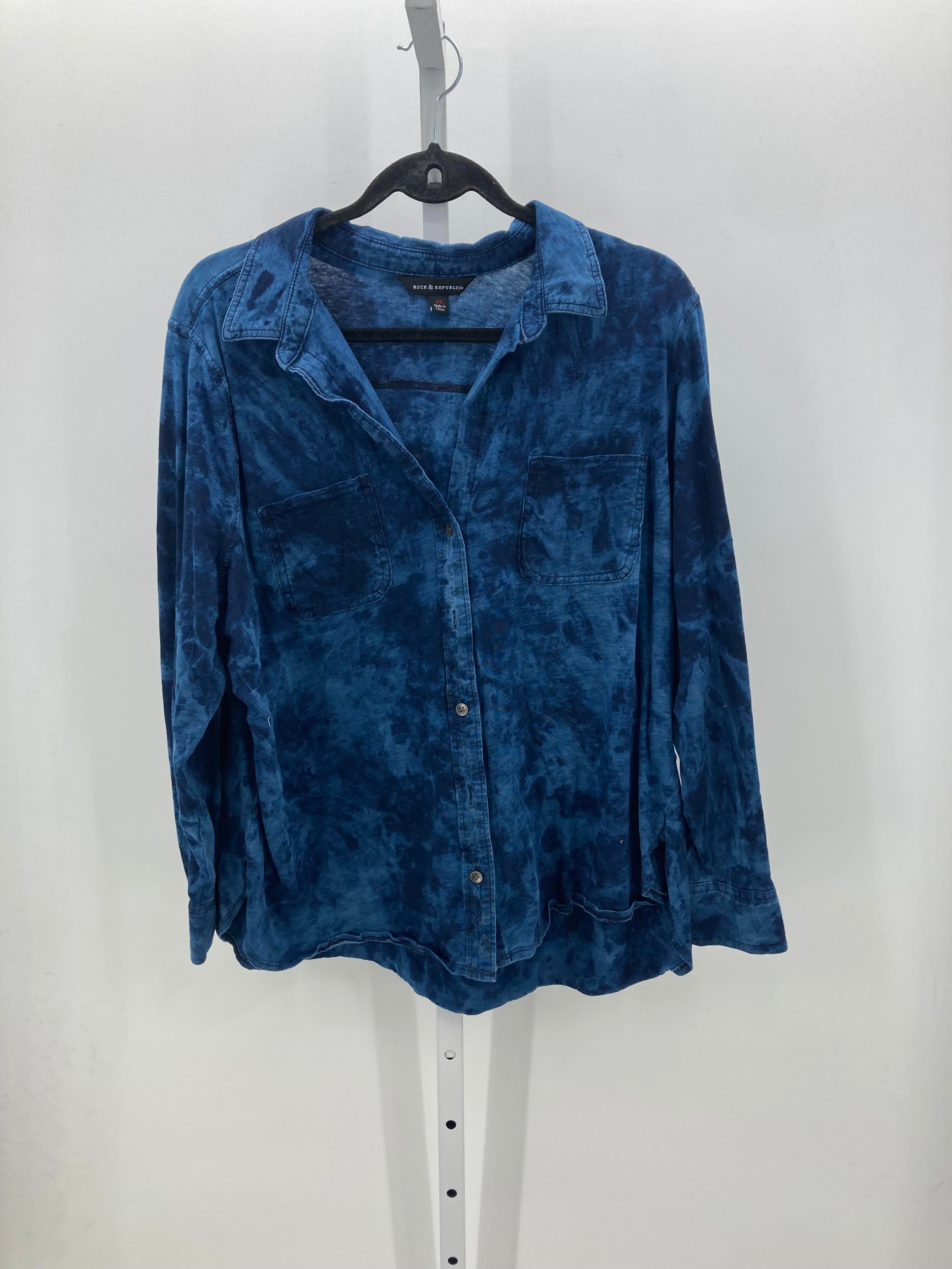 Rock & Republic Size 1X Womens Long Sleeve Shirt
