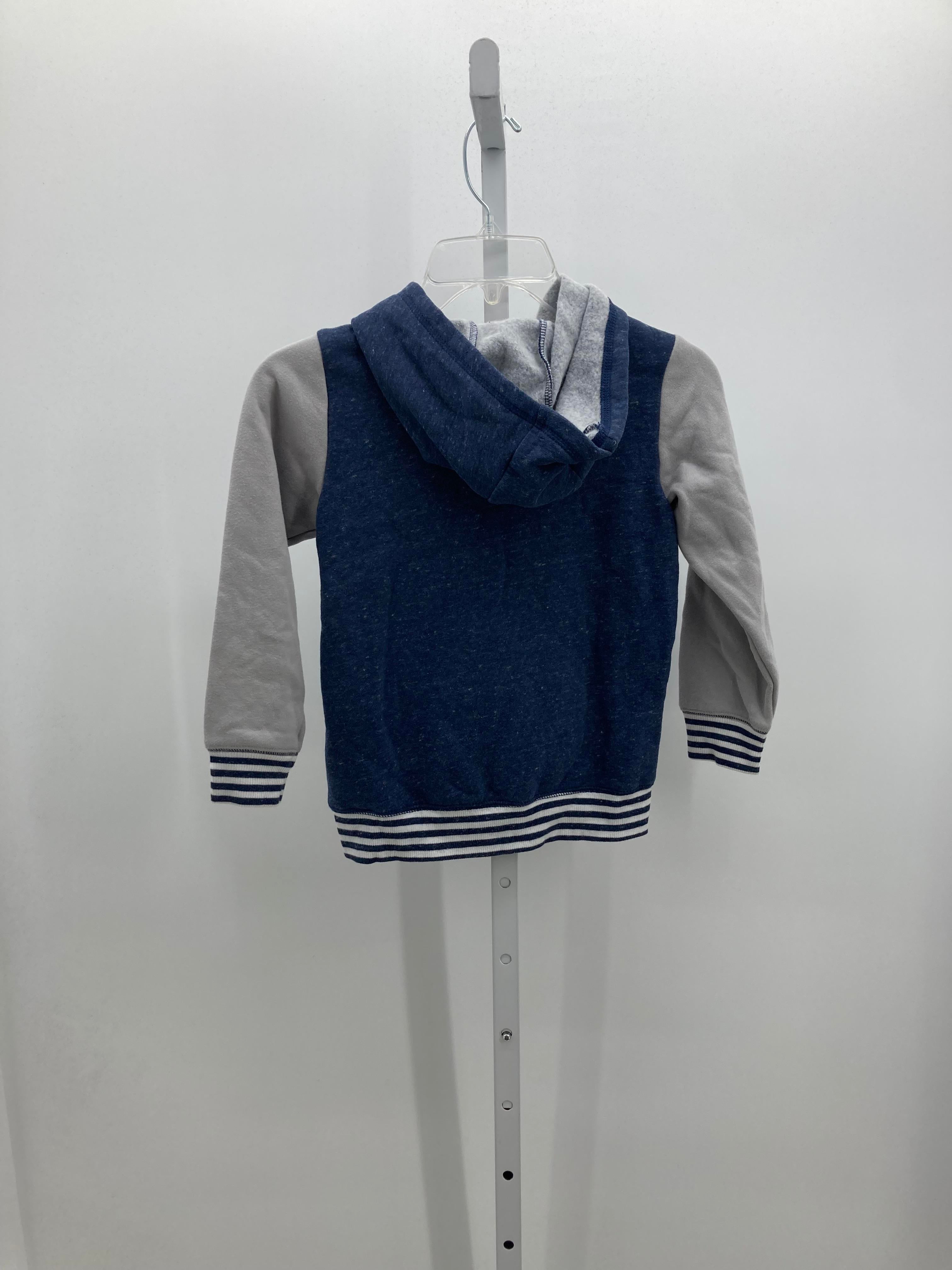 GREY HOODED ZIP KNIT