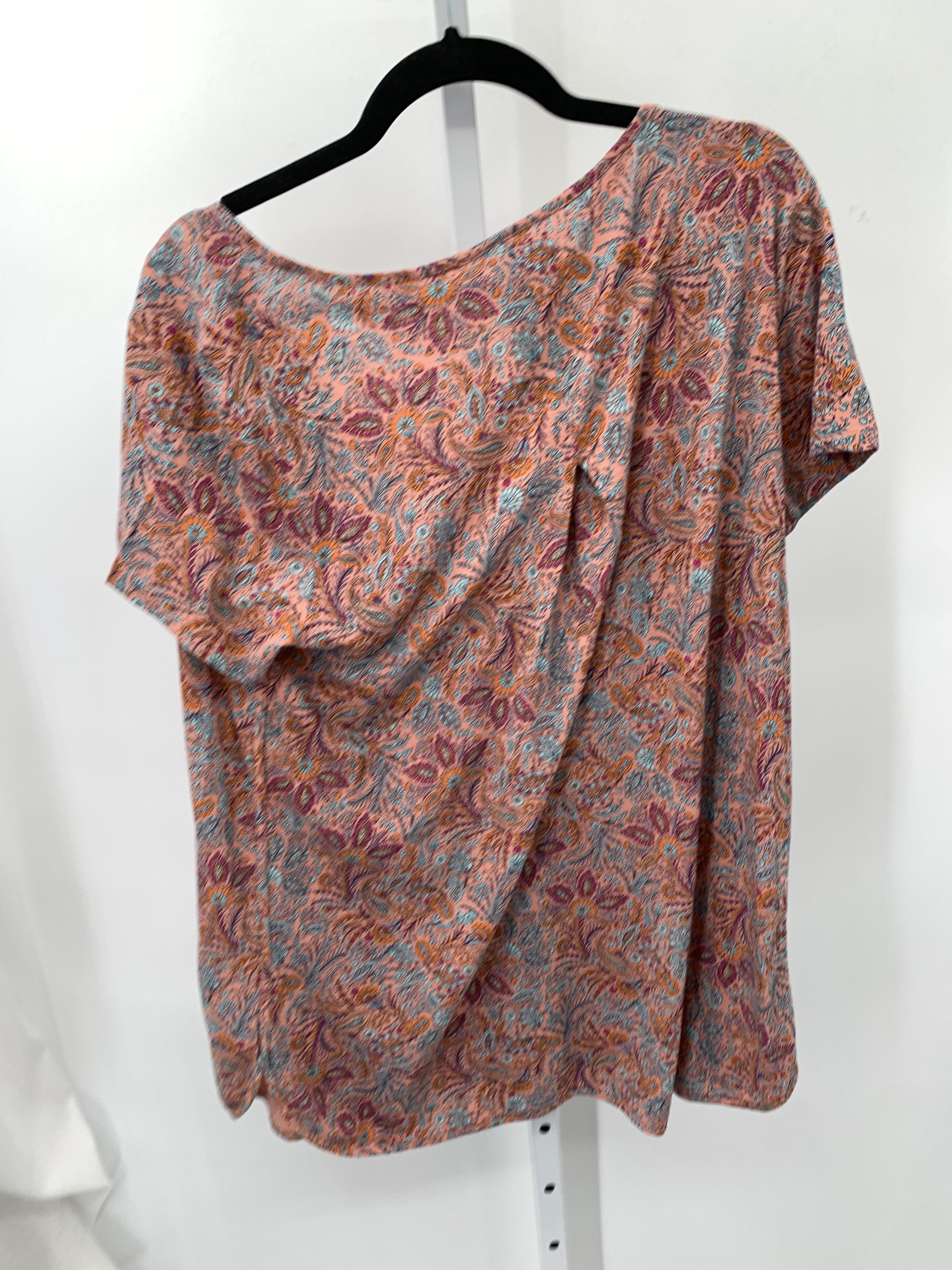 J-Jill Size Large Misses Short Sleeve Shirt