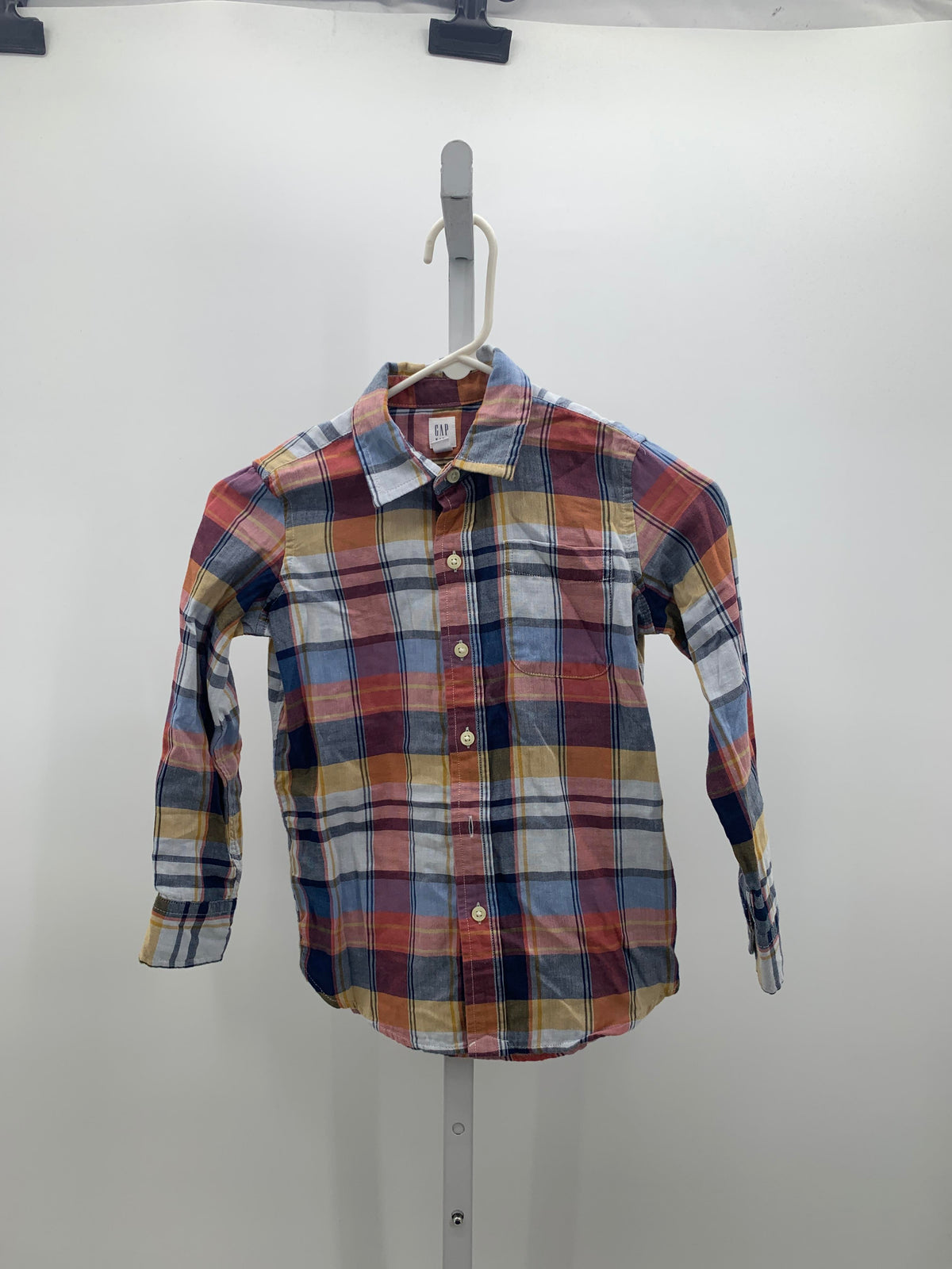 PLAID BTN DOWN