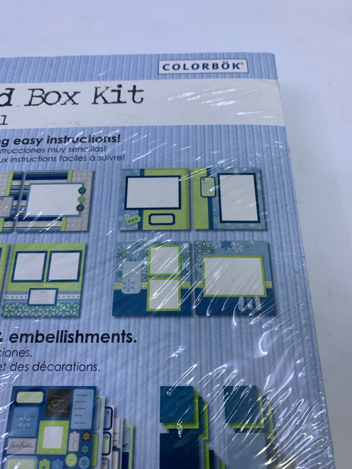 NIB PRE-DESIGNED BOX KIT-BLUE FLORAL.