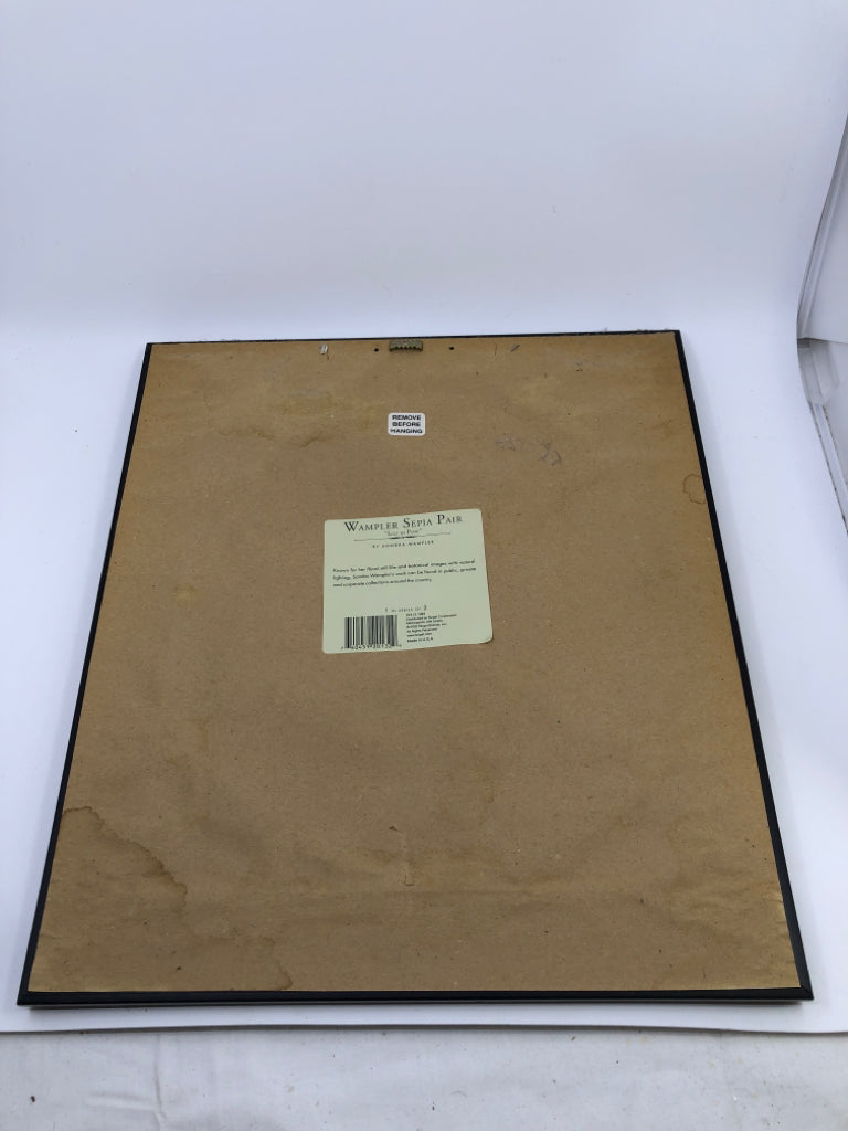 FLORAL PHOTO IN BLACK FRAME.