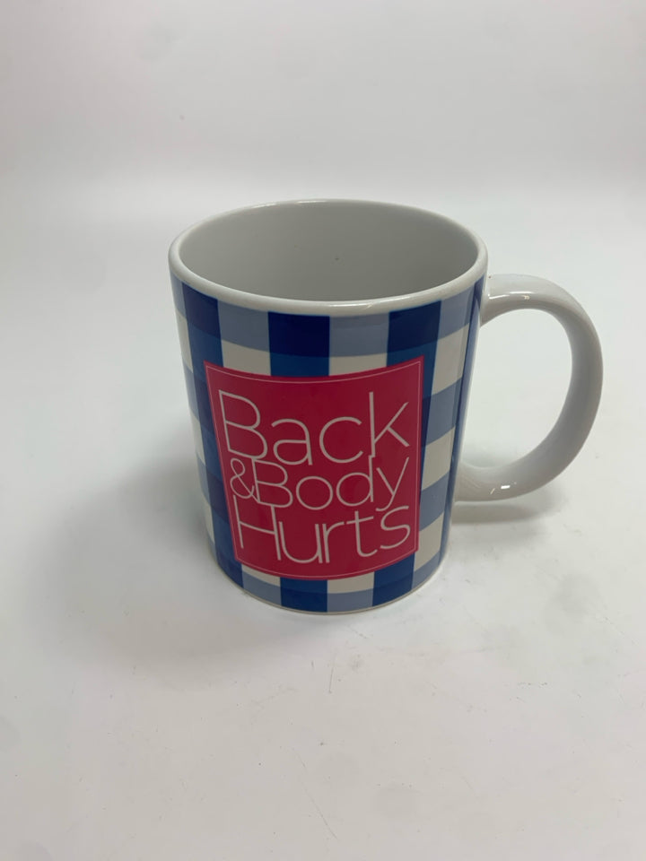 BACK AND BODY HURTS MUG.