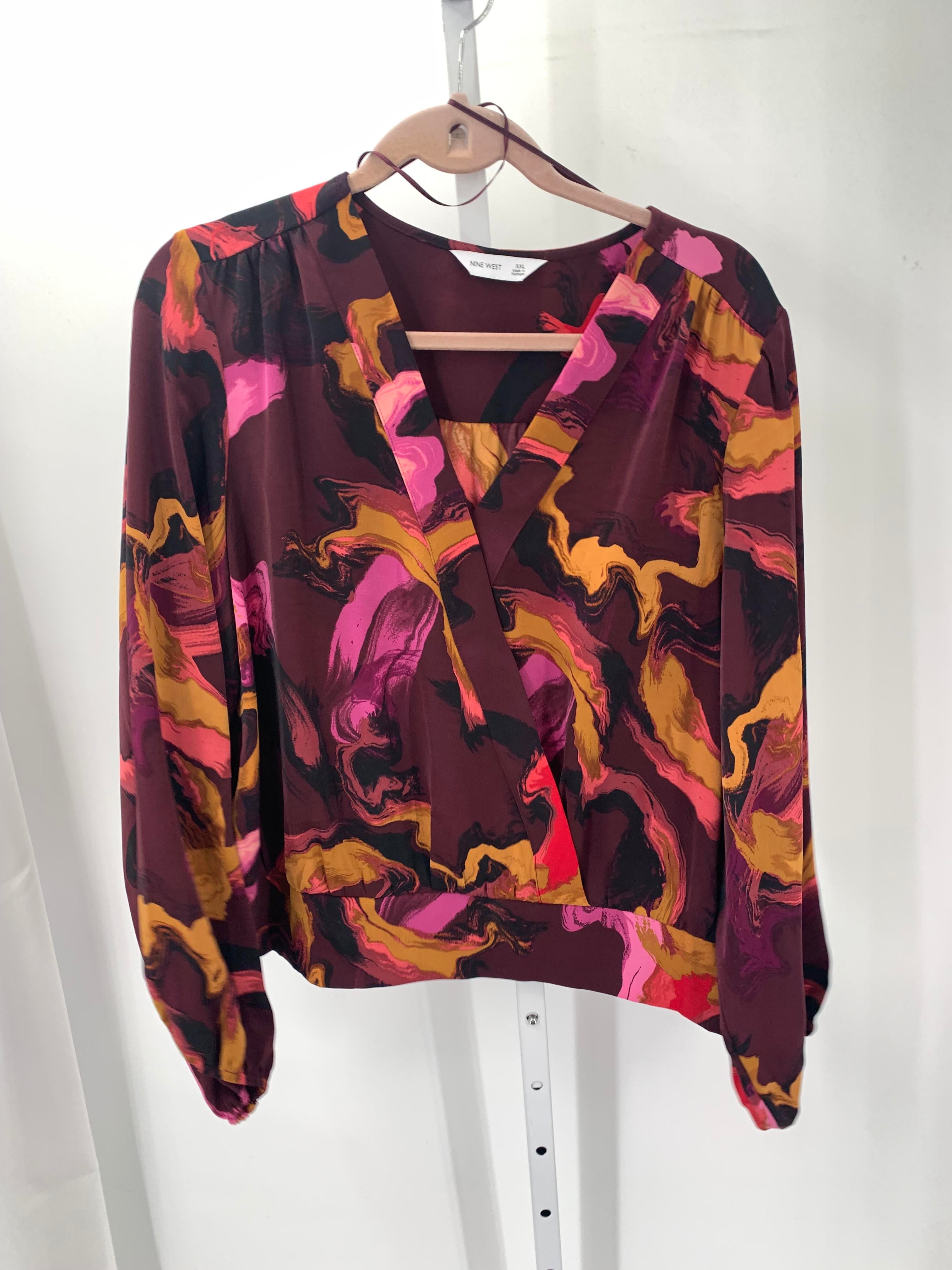 Nine West Size XXL Misses Long Sleeve Shirt