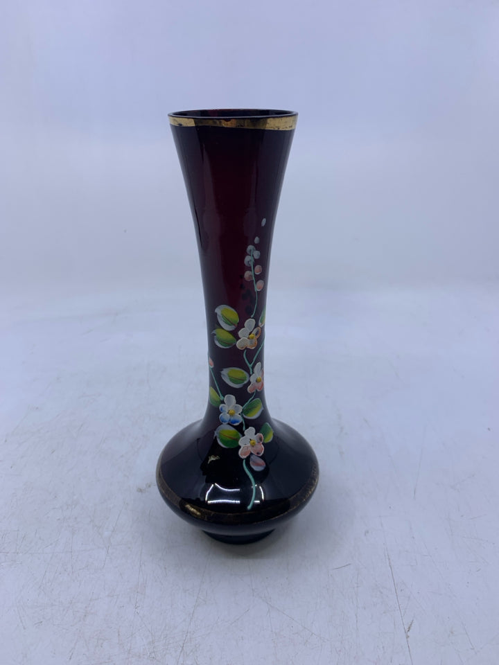 VTG PAINTED BUD VASE.