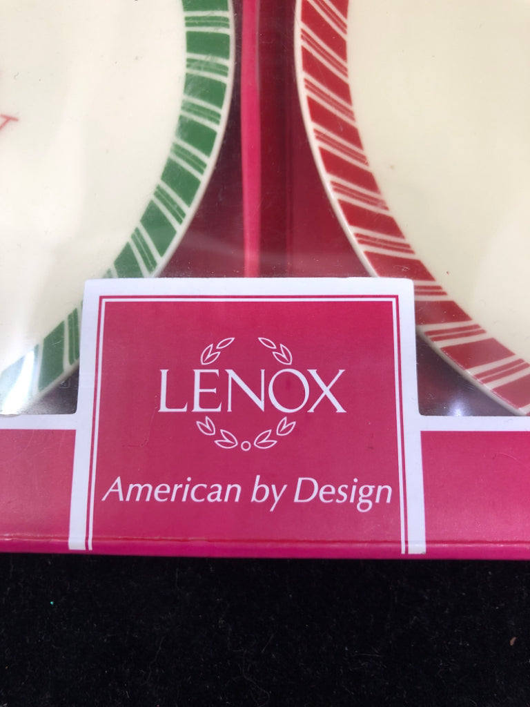 NIB 2 NAUGHTY/NICE PLATES LENOX.