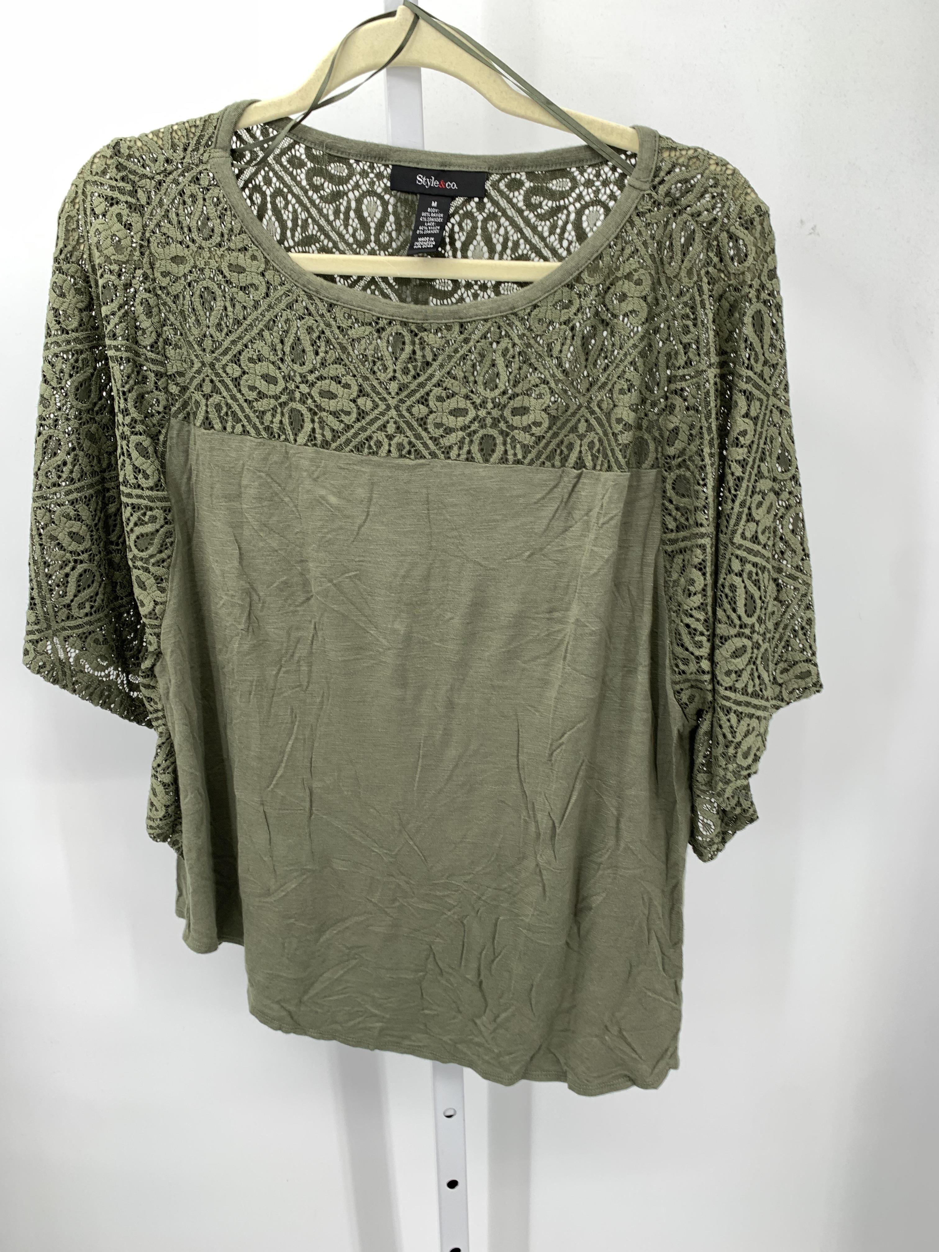 Style & Co. Size Medium Misses Short Sleeve Shirt