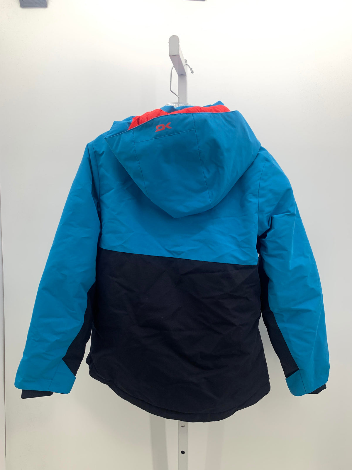 RED BLACK HOODED ZIP.