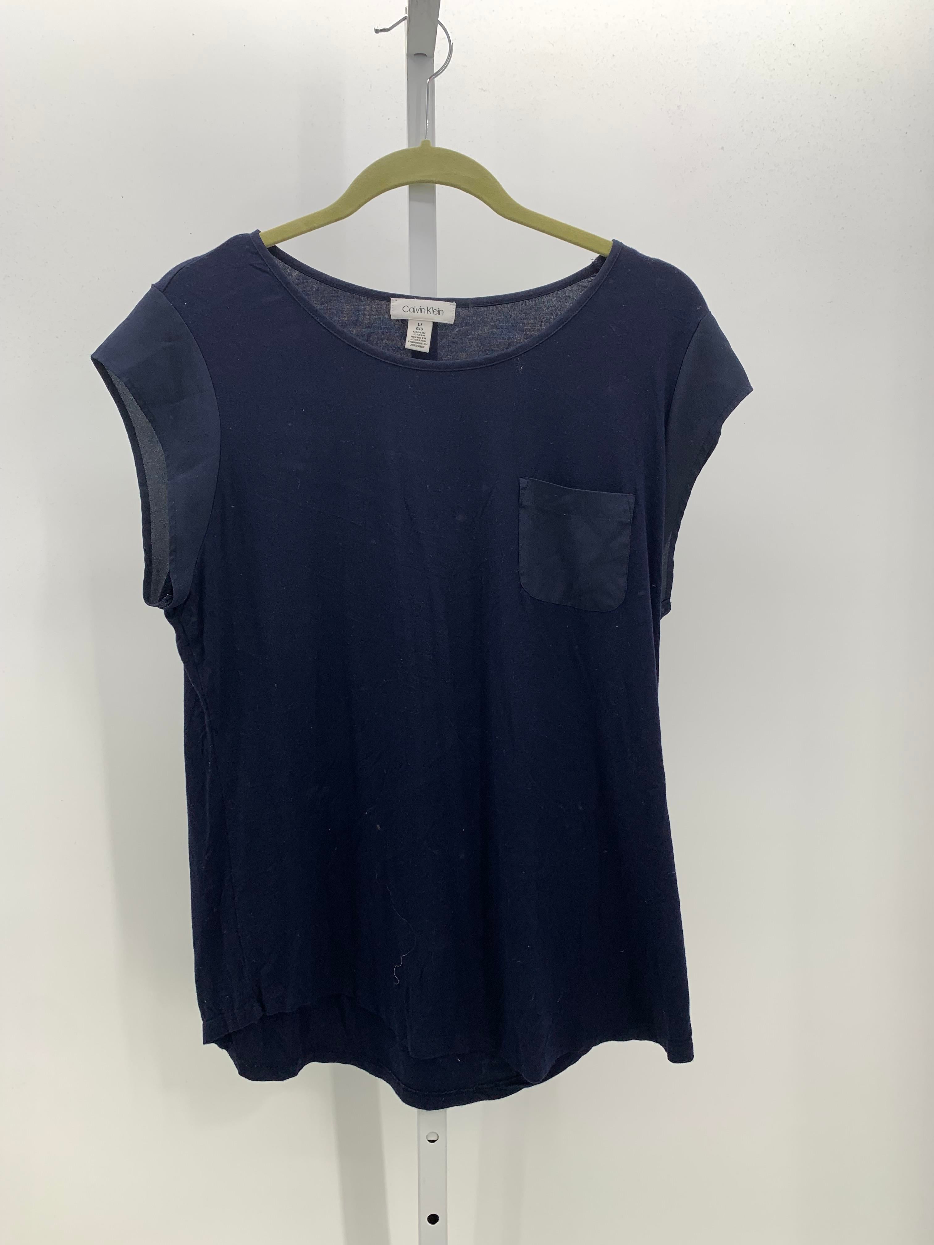 Calvin Klein Size Large Misses Short Sleeve Shirt