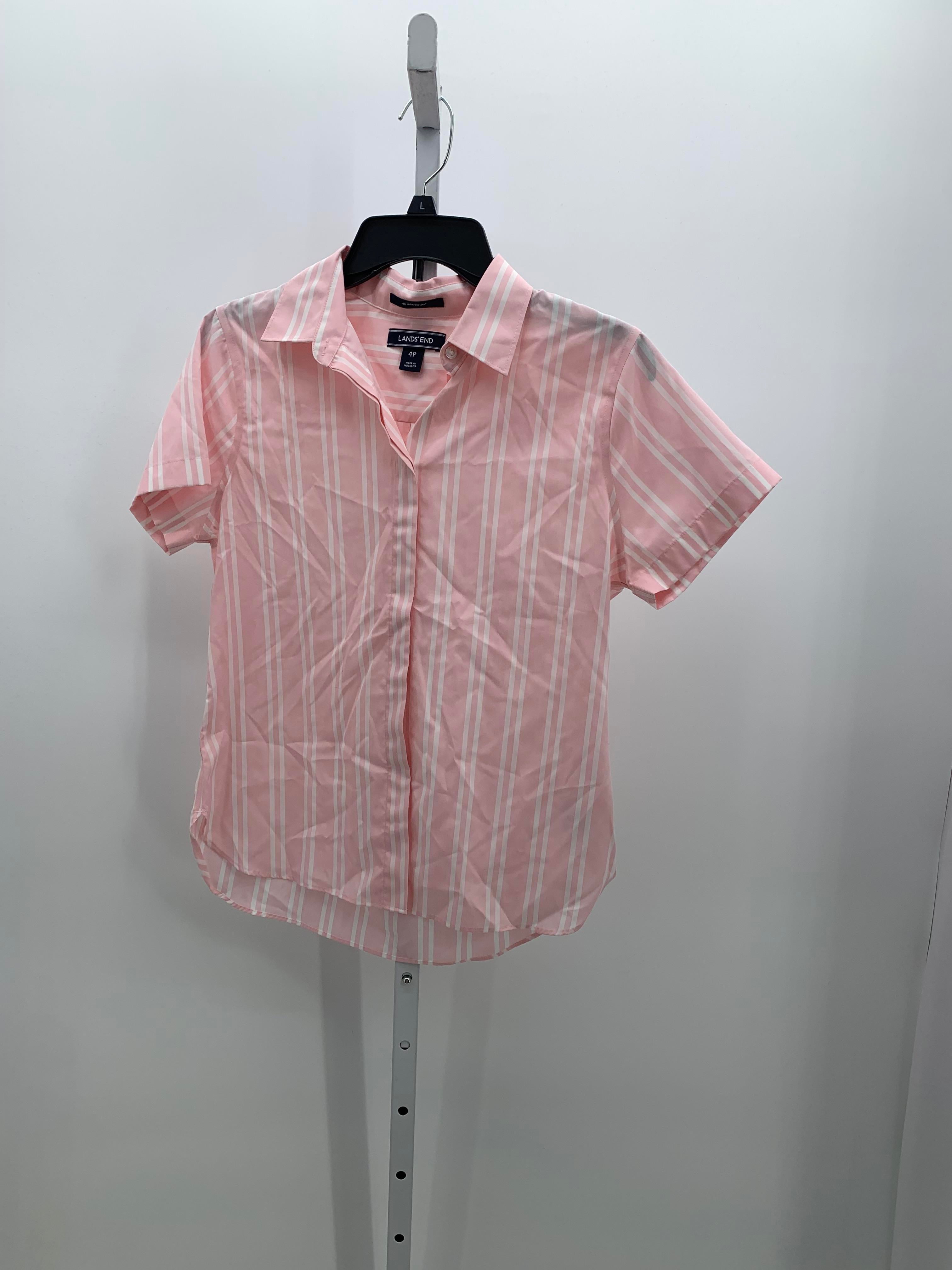 Lands End Size 4 Petite Petite Short Sleeve Shirt