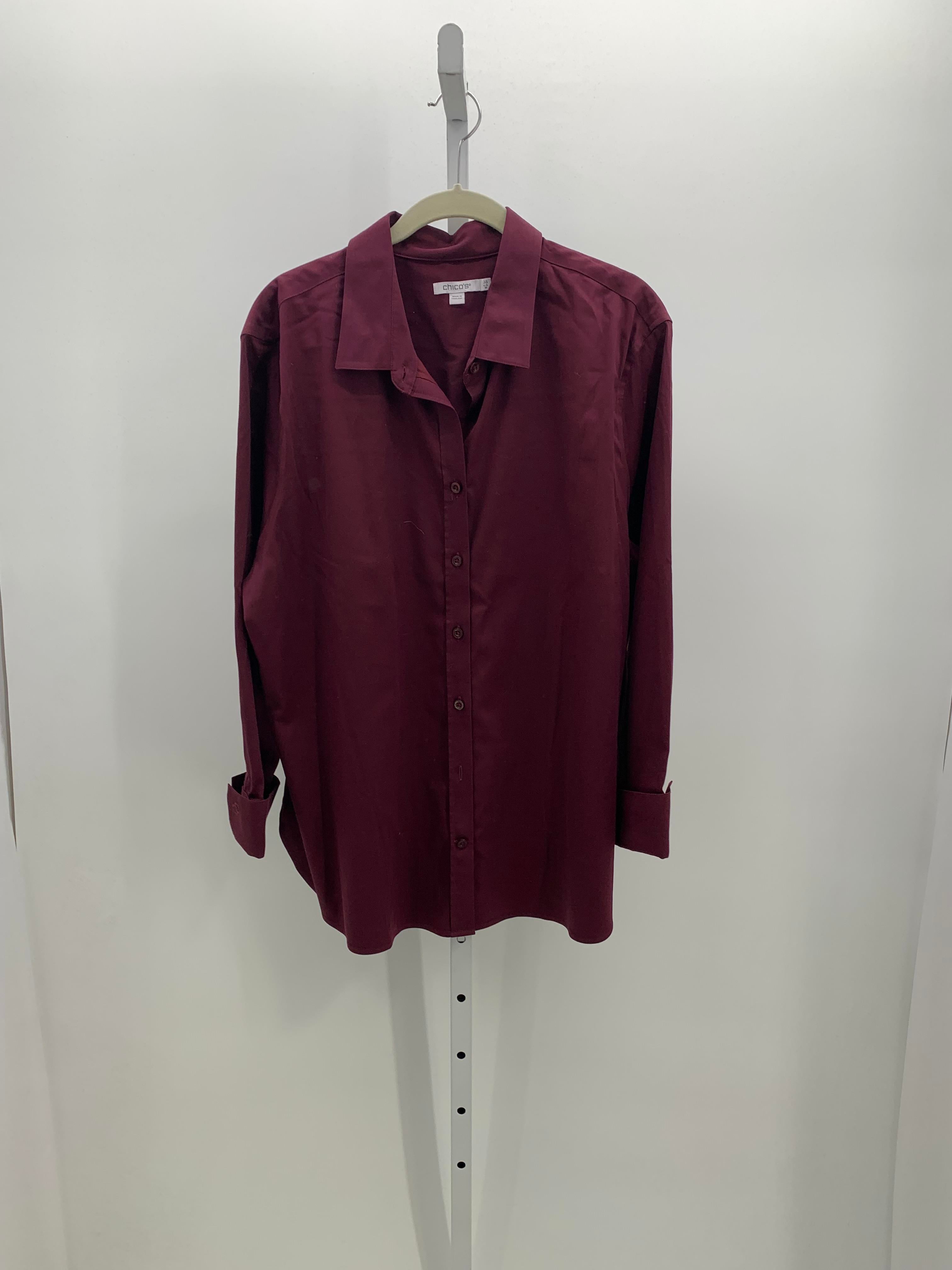 Chico's Size 18 Misses Long Sleeve Shirt