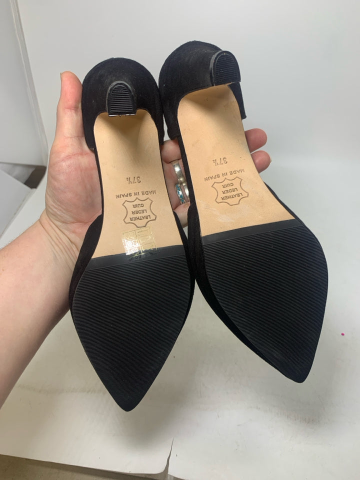 Sargasso & Grey Suede Buckle Mary Jane Heels