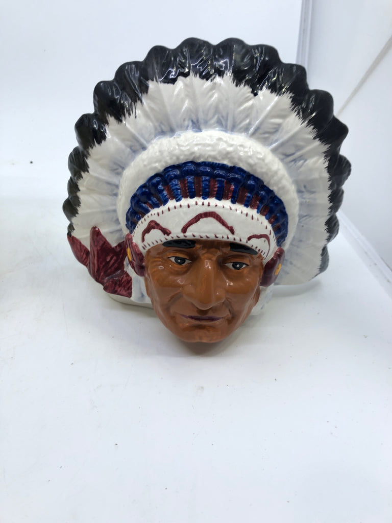 INDIGENOUS MAN COOKIE JAR.