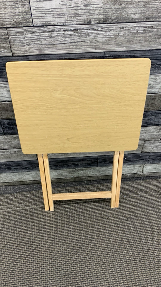 BLONDE WOOD TV TRAY.
