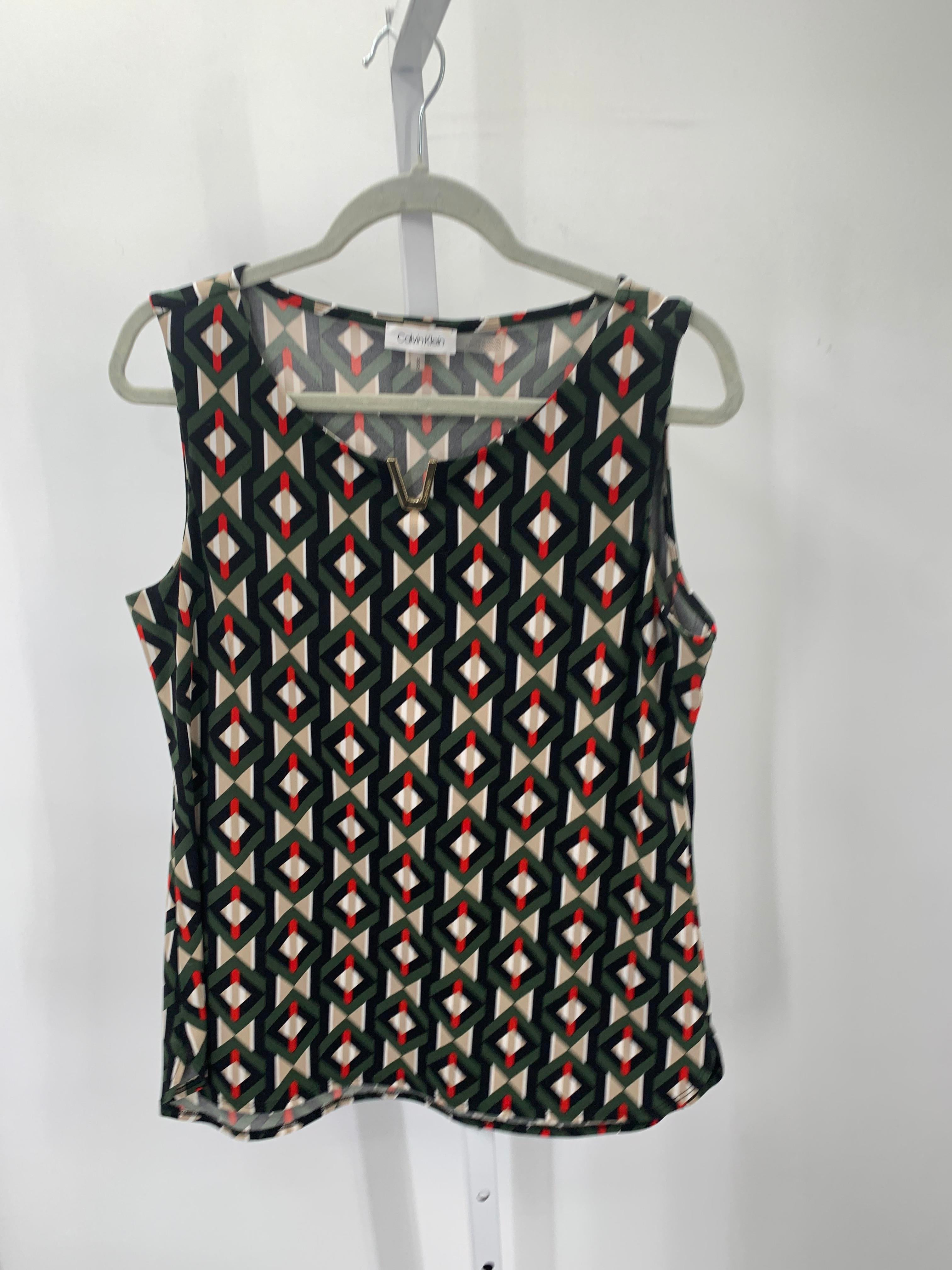 Calvin Klein Size Medium Misses Sleeveless Shirt