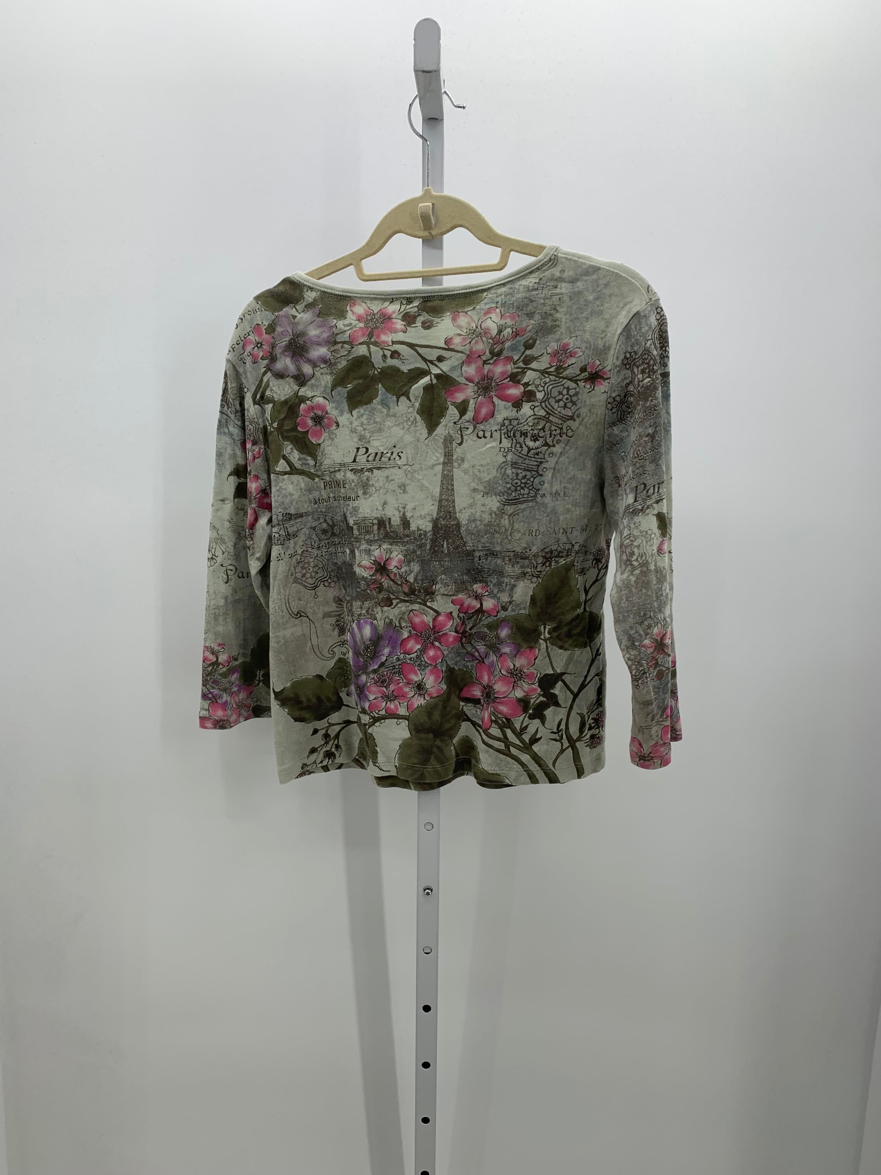 Christopher & Banks Size Large Petite Petite 3/4 Sleeve Shirt