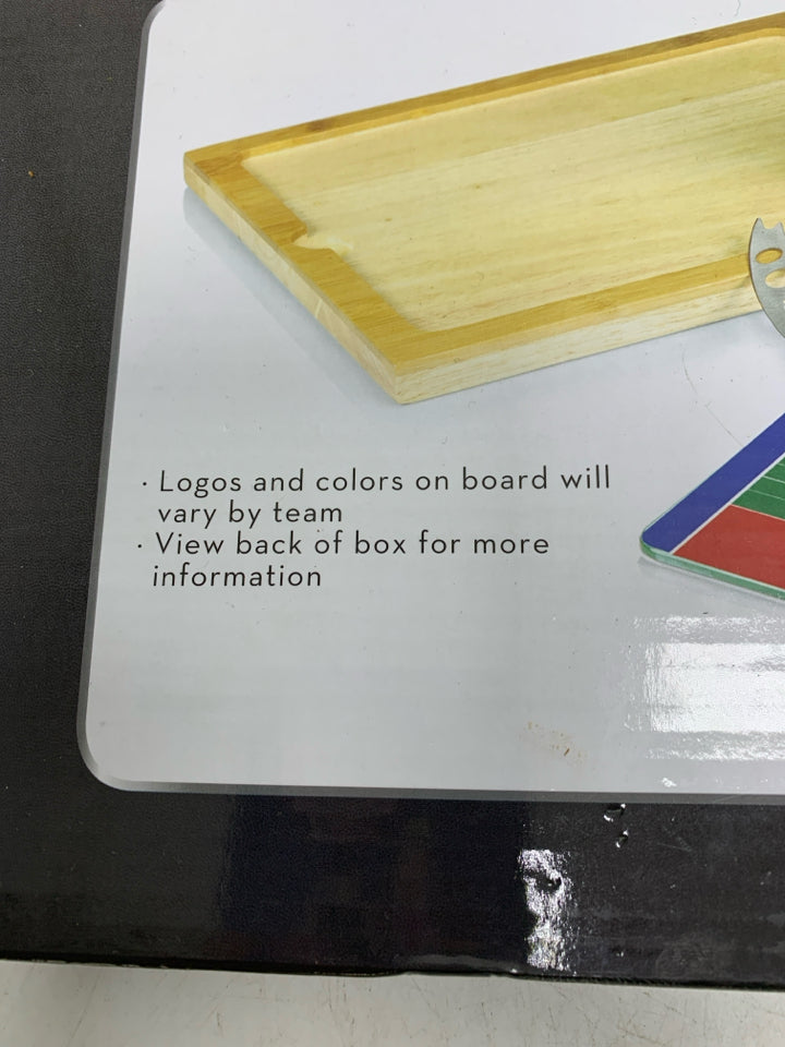 NIB GLASS TOP CUTTING BOARD W/ CHEESE KNIFE.