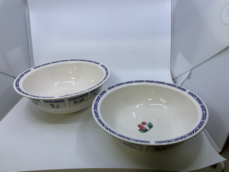 2 LARGE NESTING BOWLS SUNBURY GROVE PATTERN.