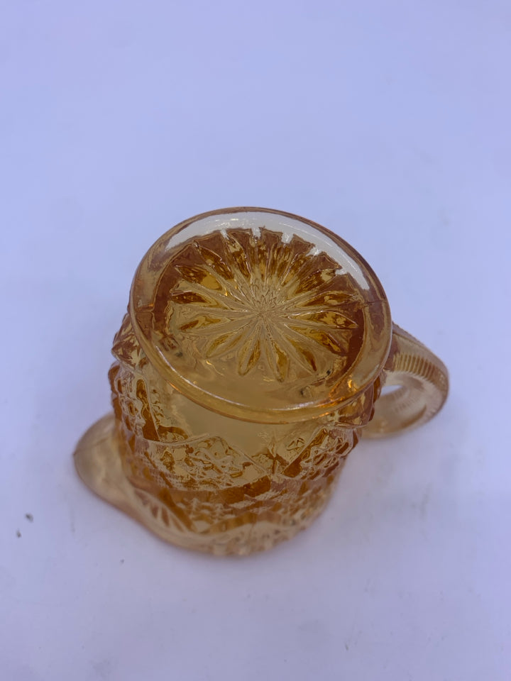 VTG SMALL ORANGE PITCHER TOOTHPICK HOLDER.