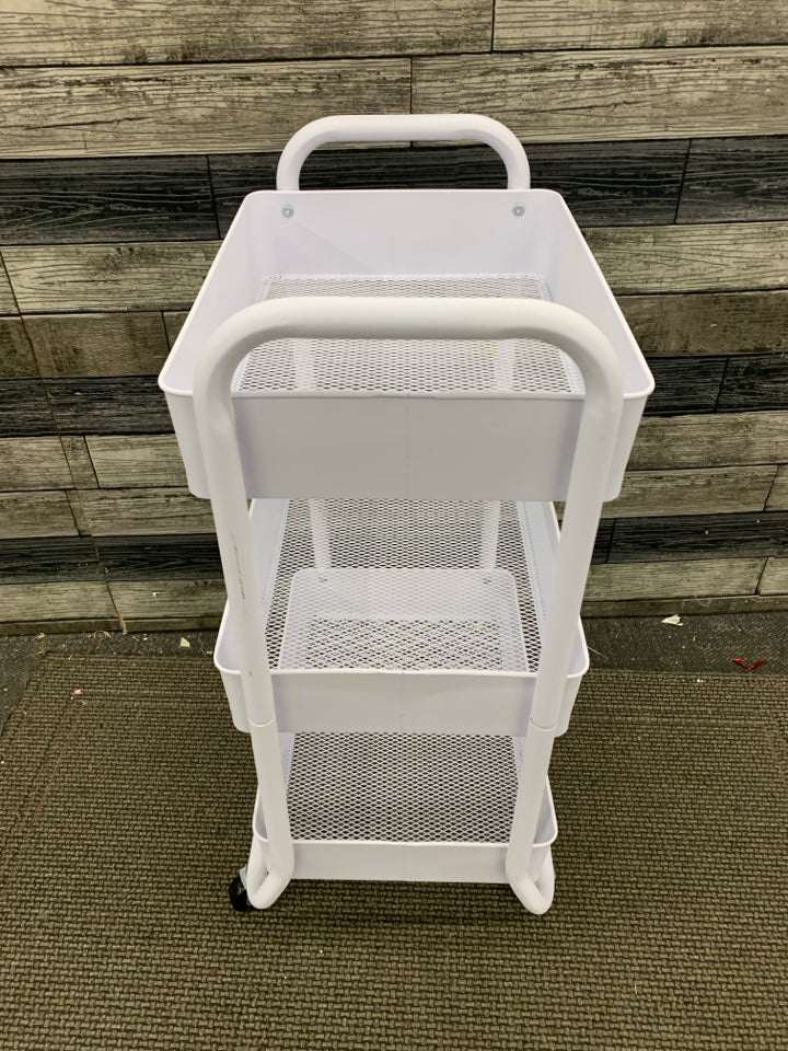 3-TIER ROLLING STORAGE CART.