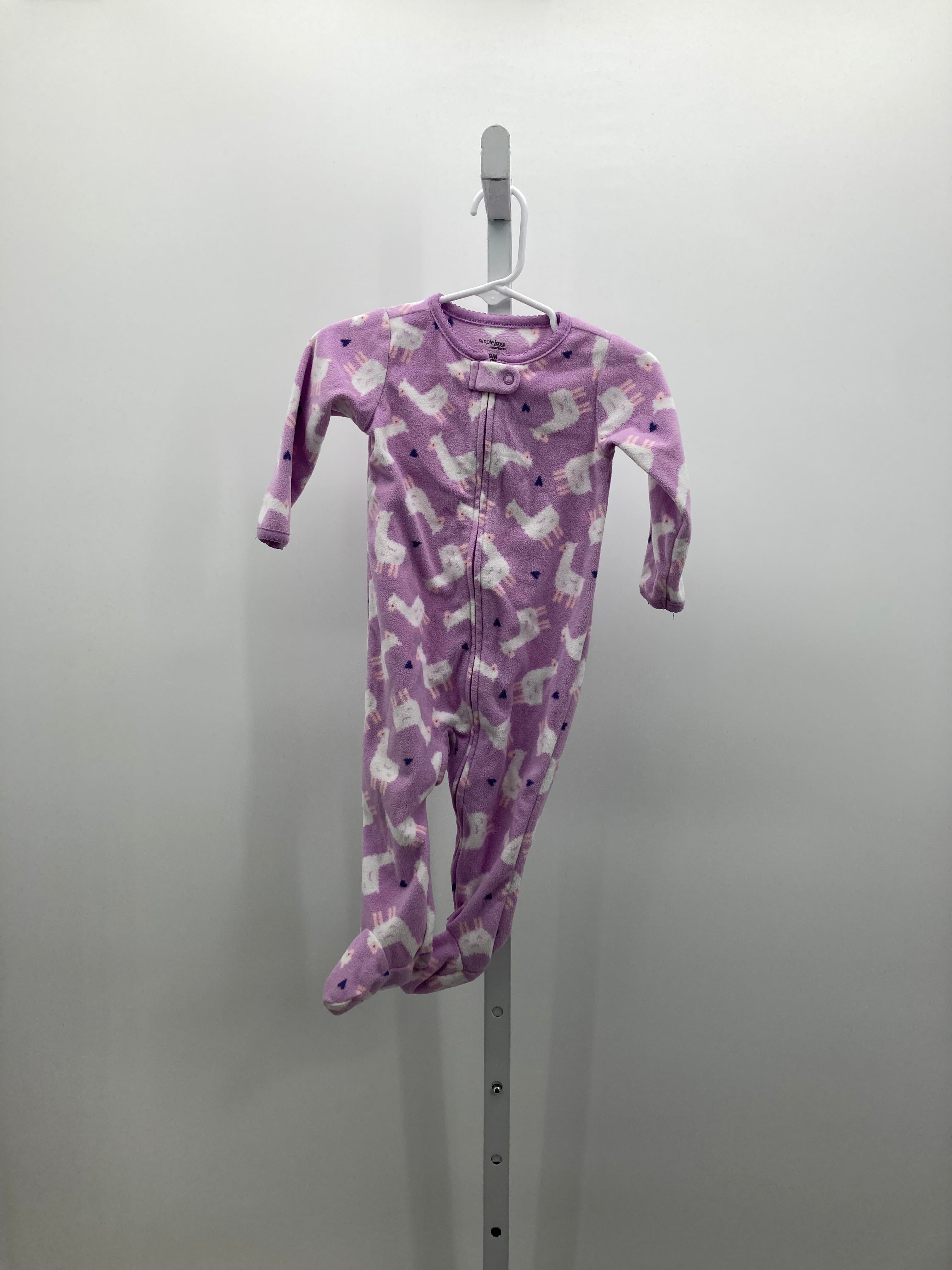 Simple Joys Size 6-9 mon Girls Long Slv. Romper