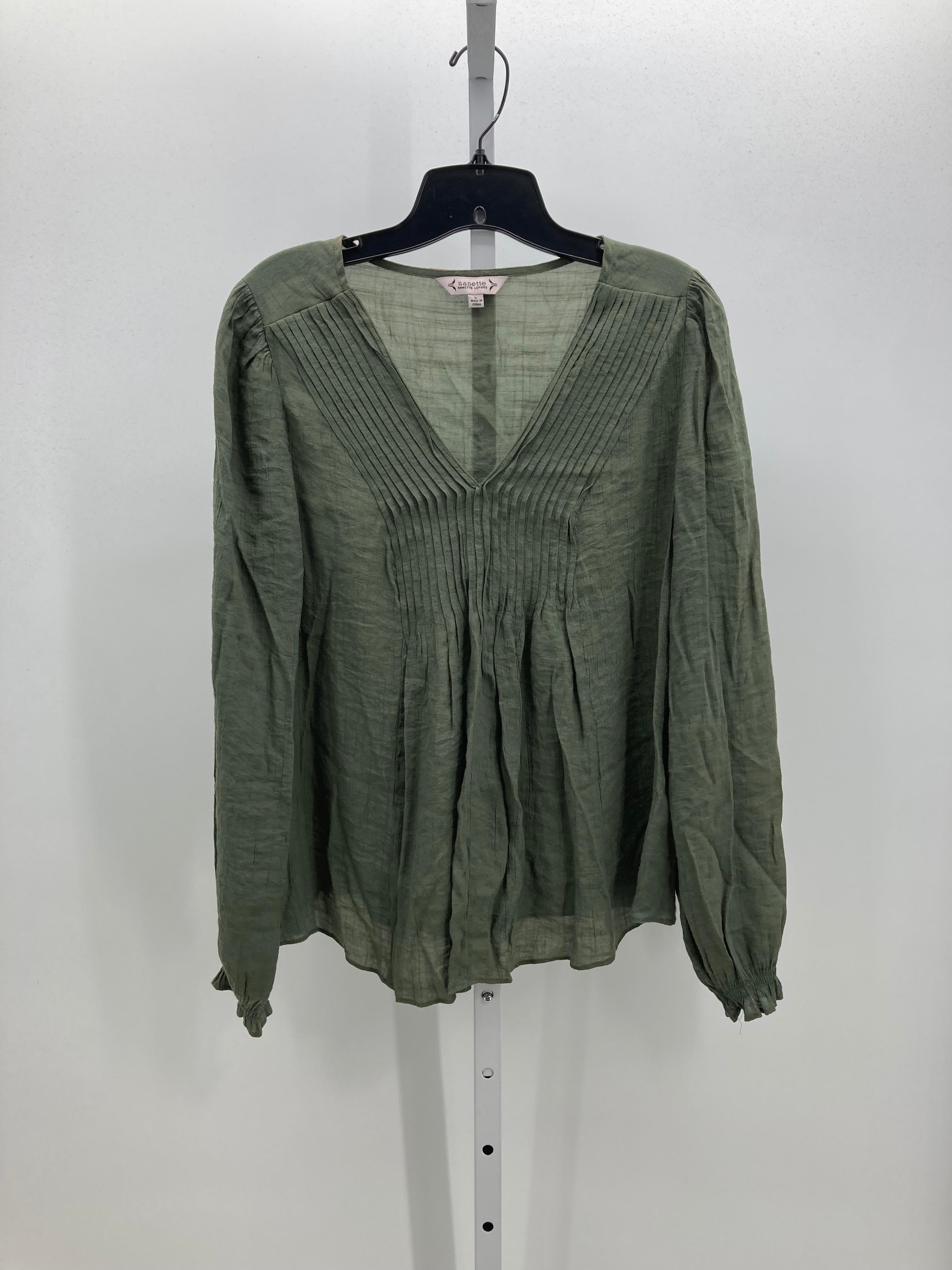 Nannette Size Large Misses Long Sleeve Shirt