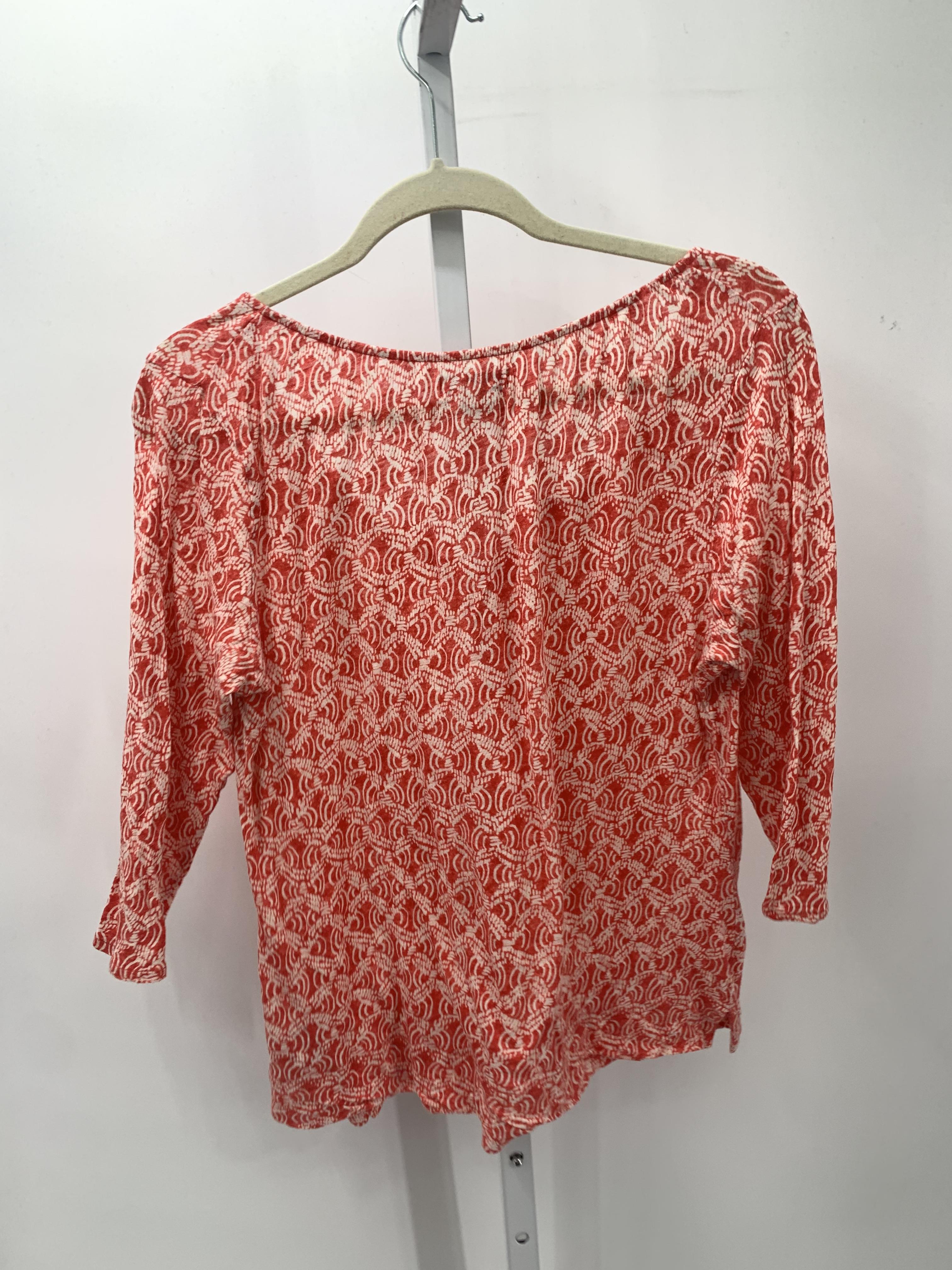 Lucky Brand Size Large Misses 3/4 Sleeve Shirt