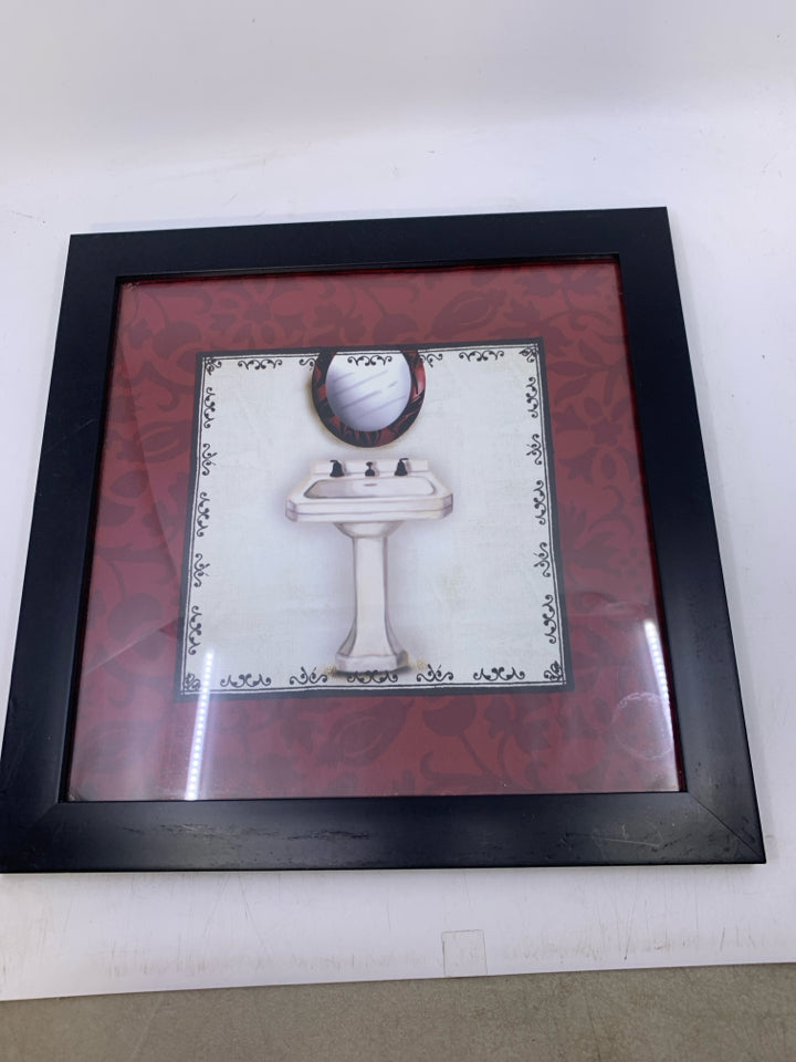 FRAMED SINK + MIRROR PRINT.