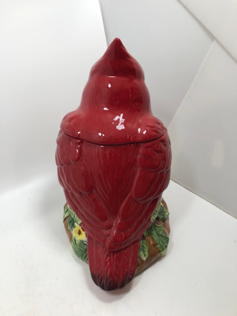 CRACKER BARREL CARDINAL COOKIE JAR.