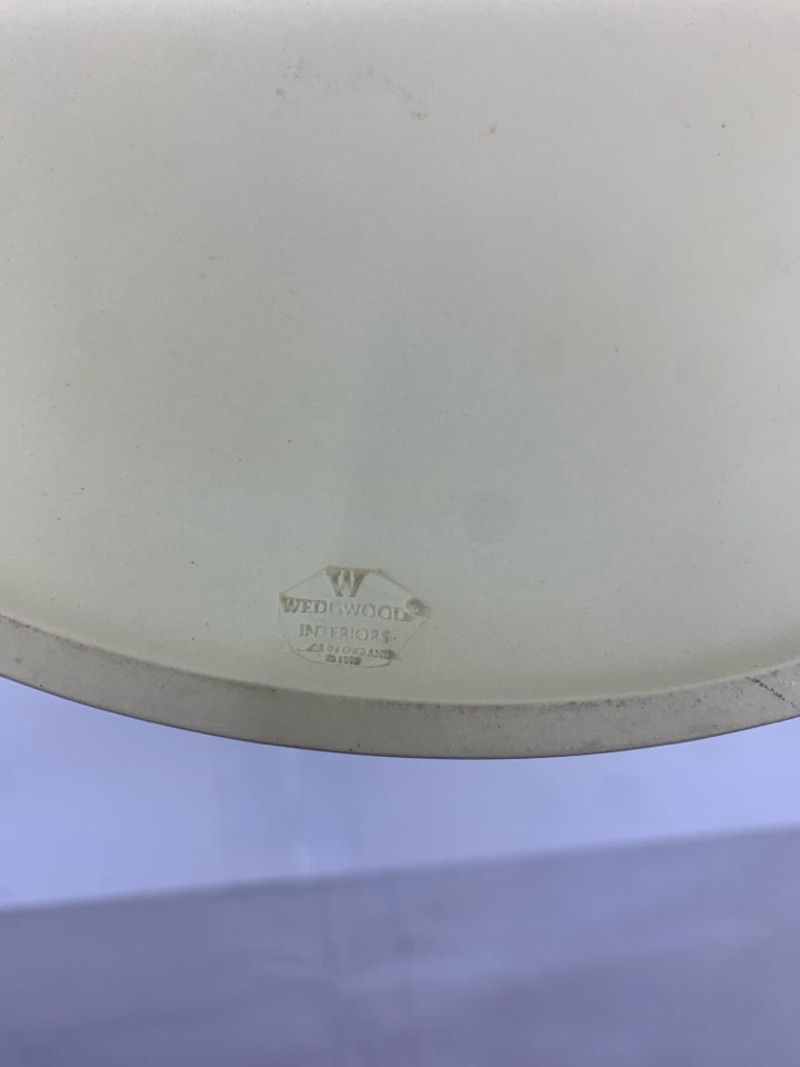 YELLOW WIDE FLORAL SPRAY VASE- WEDGWOOD INTERIORS.