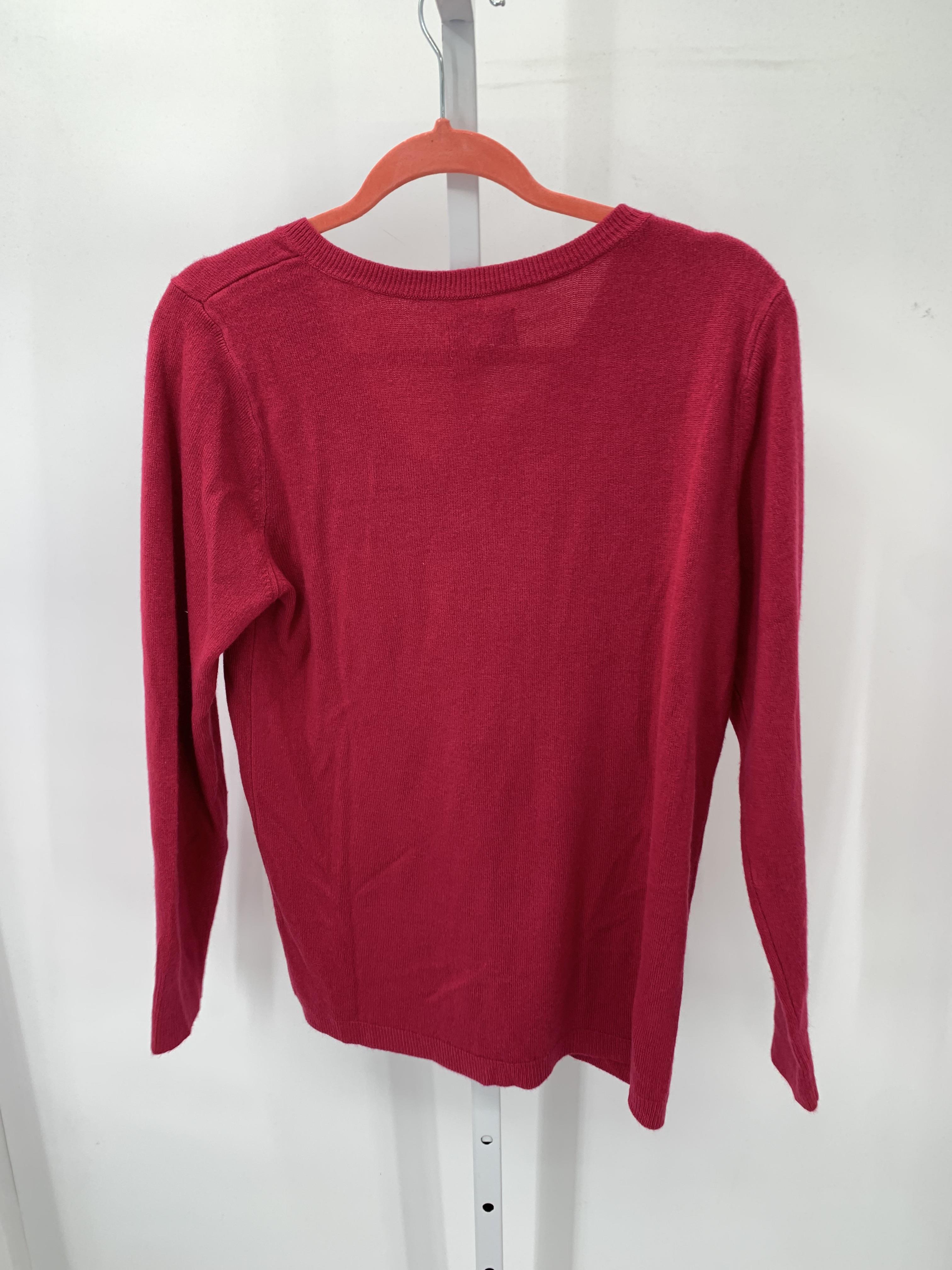 Croft & Barrow Size Medium Misses Long Slv Sweater