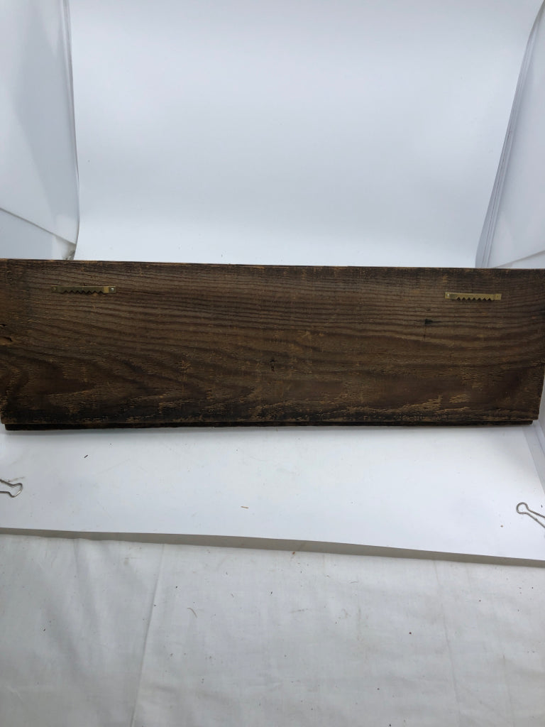 RECLAIMED WOOD 2 HOOKS + BLUE MASON JAR.