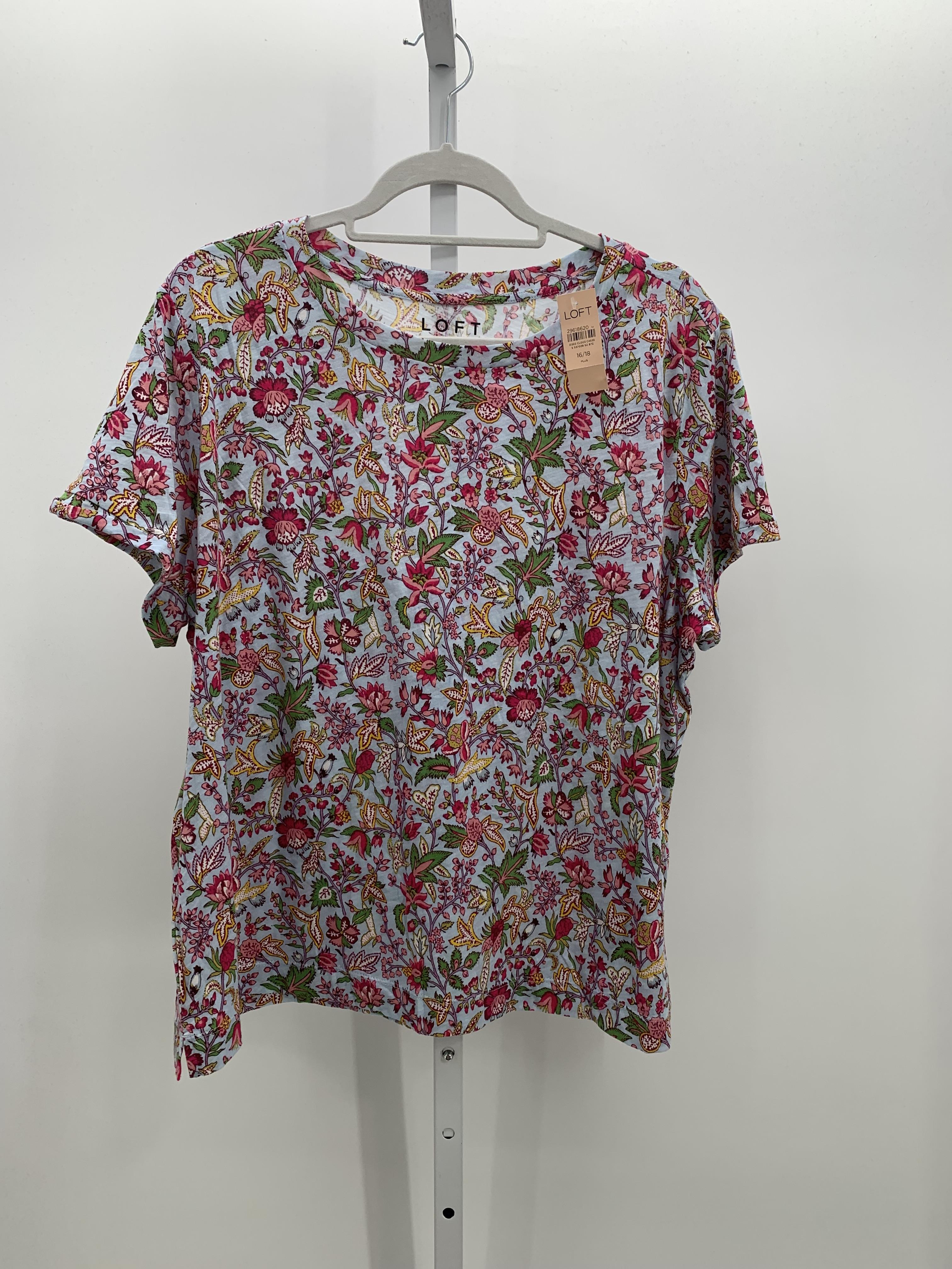 Loft Size 16/18 W Womens Short Sleeve Shirt