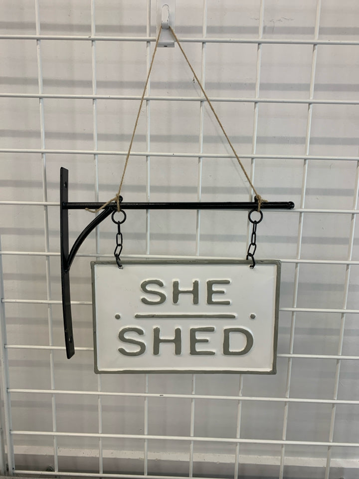 METAL SHE SHED SIGN.