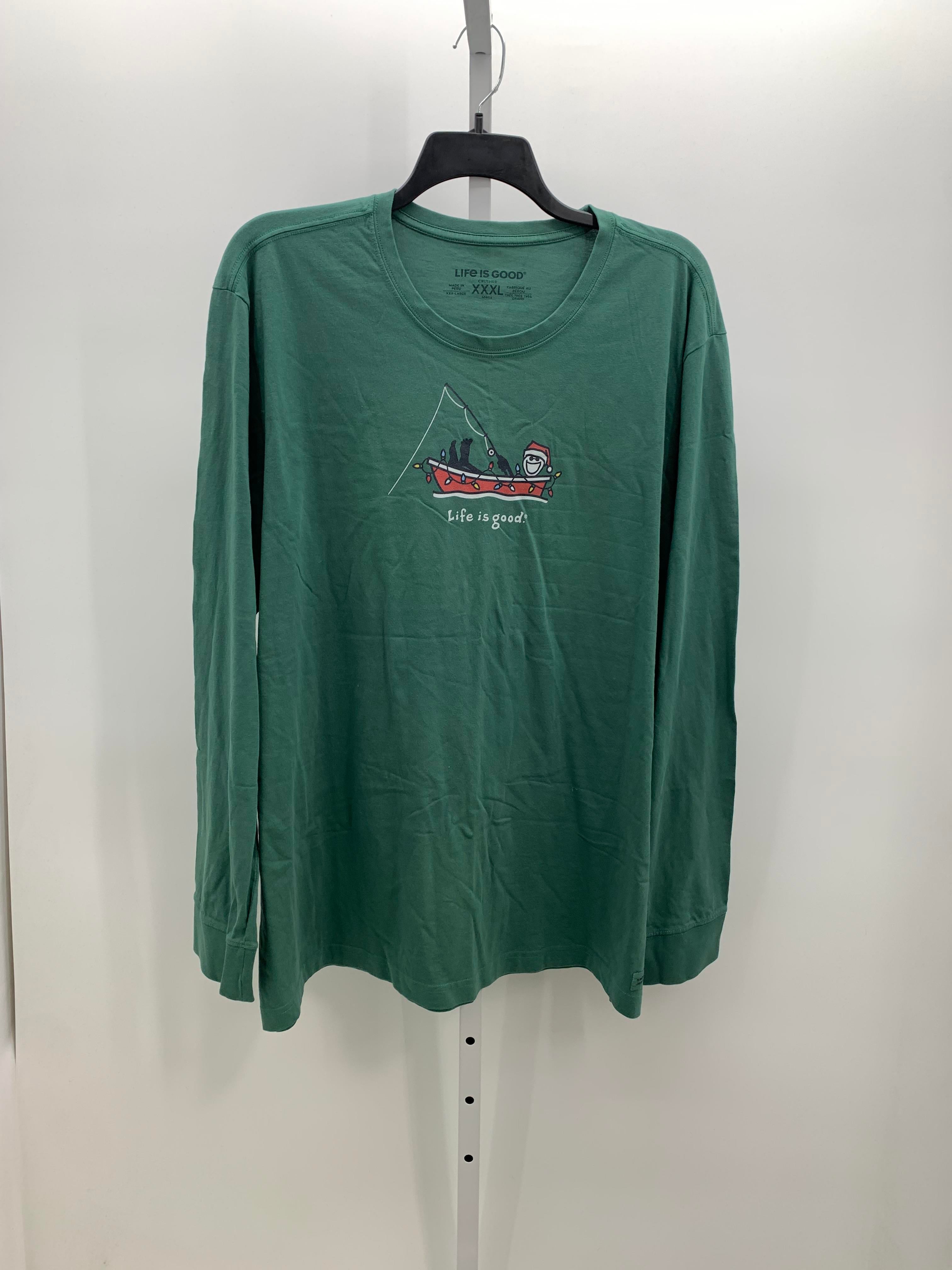 LONG SLV SHIRT XMAS LIGHTS BOAT