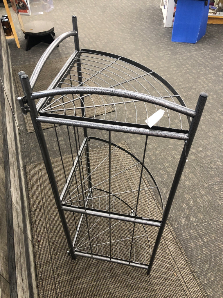 FOLDABLE 3-TIER CORNER STAND.