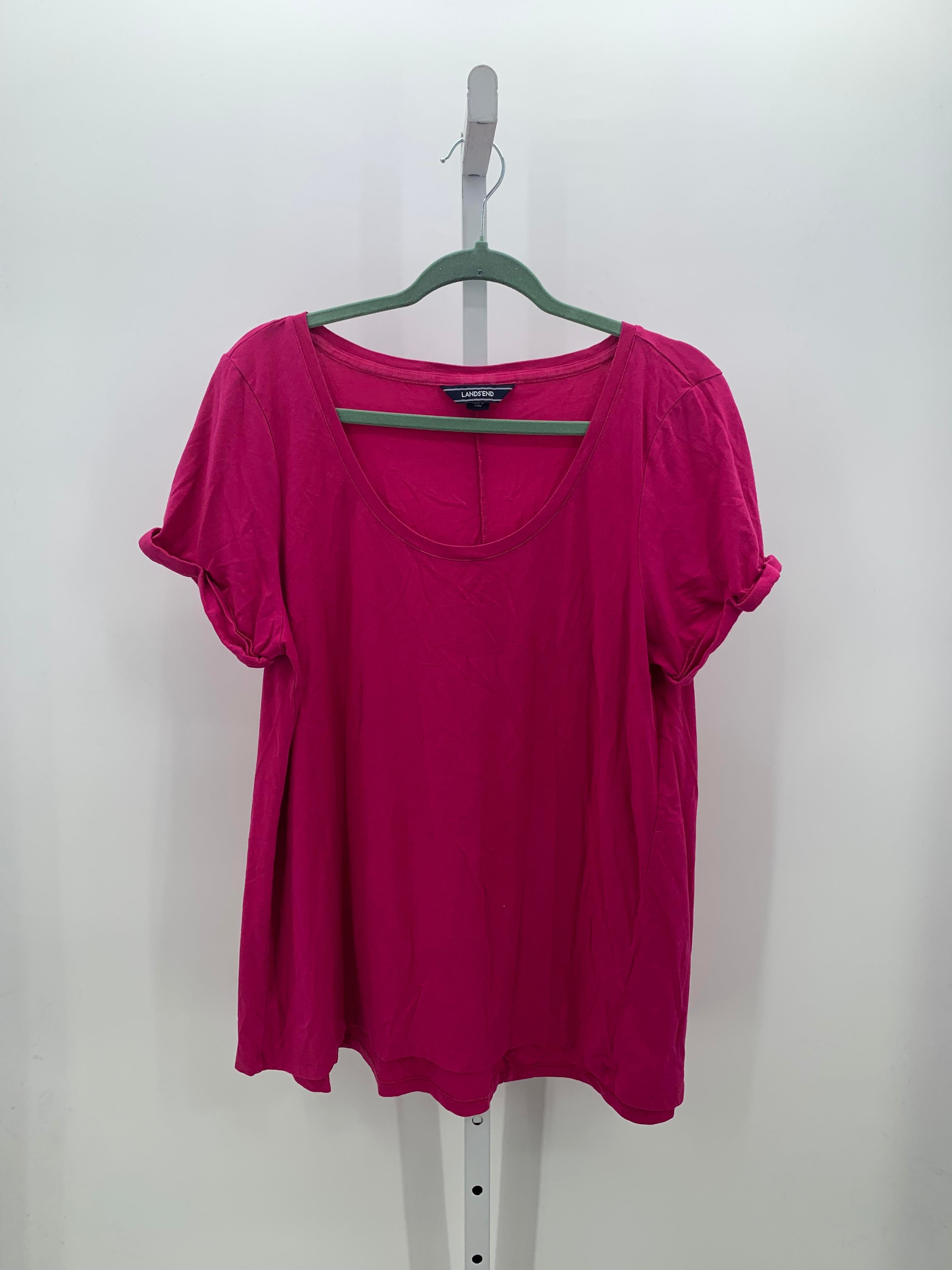 Lands End Size Extra Large Misses Short Sleeve Shirt