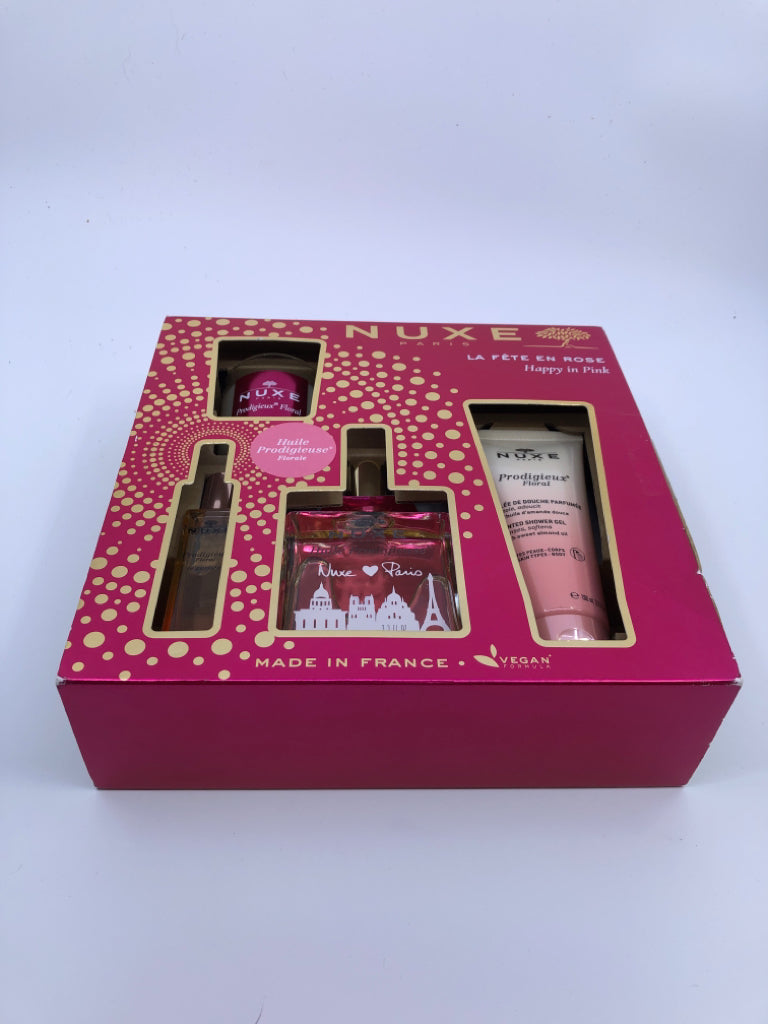 NIB NUXE HAPPY IN PINK FRAGRANCE SET.