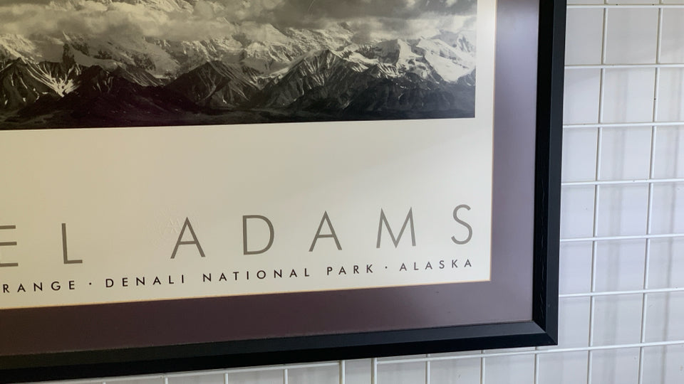 ANSEL ADAMS MOUNT MCKINLEY PHOTOGRAPH FRAMED ART.
