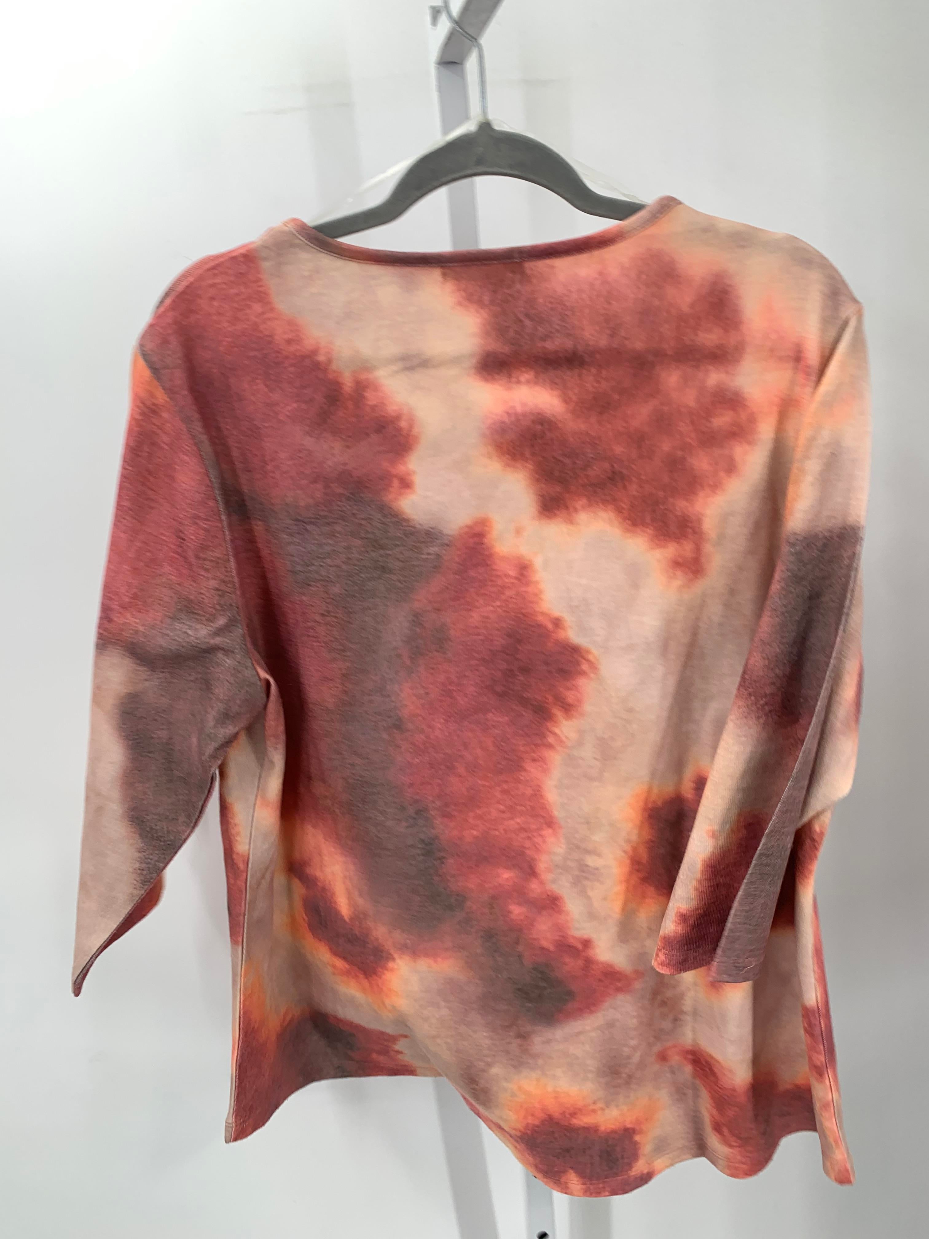 Size 2X Womens 3/4 Sleeve Shirt