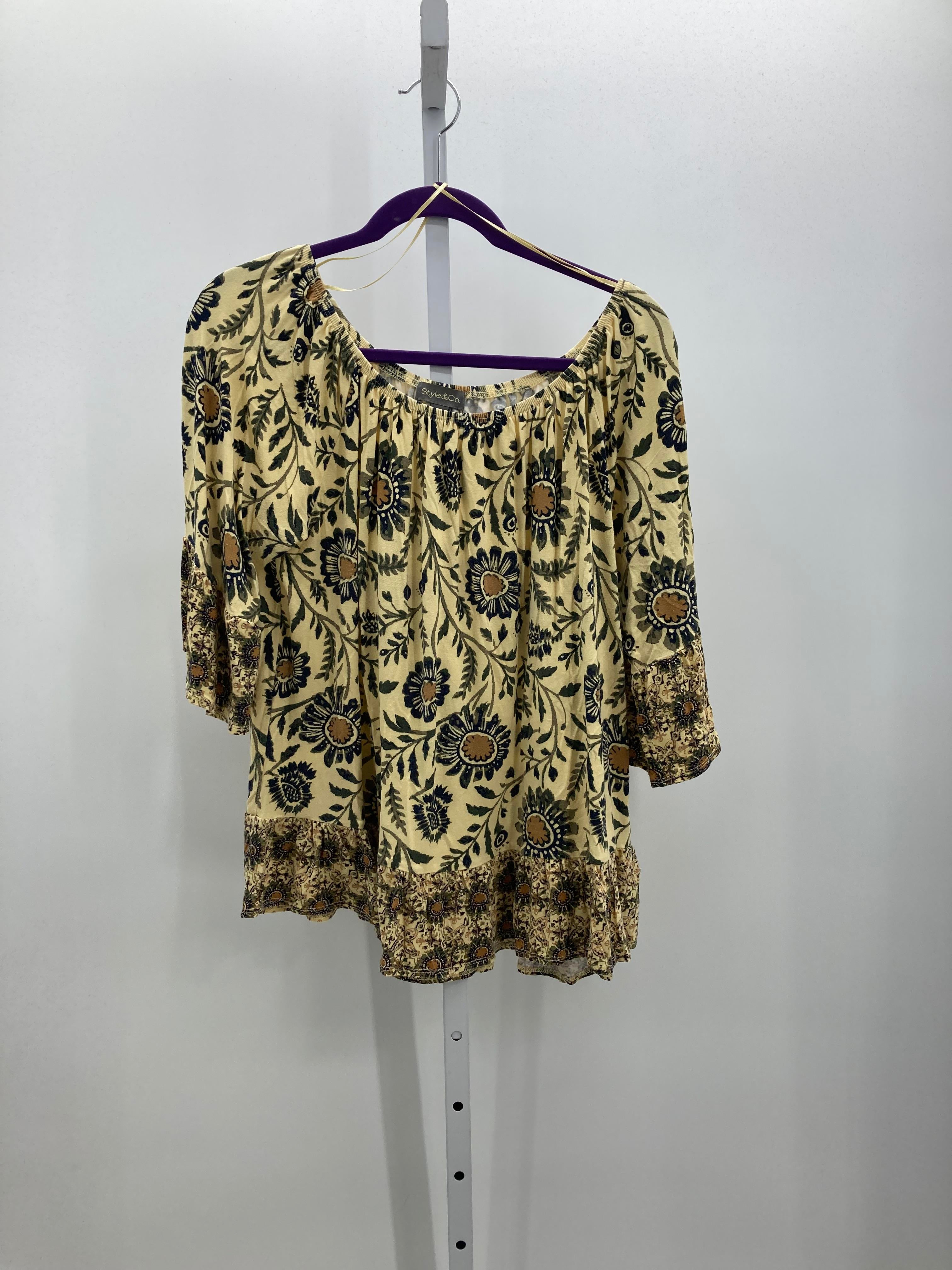 Style & Co. Size 0X Womens Short Sleeve Shirt