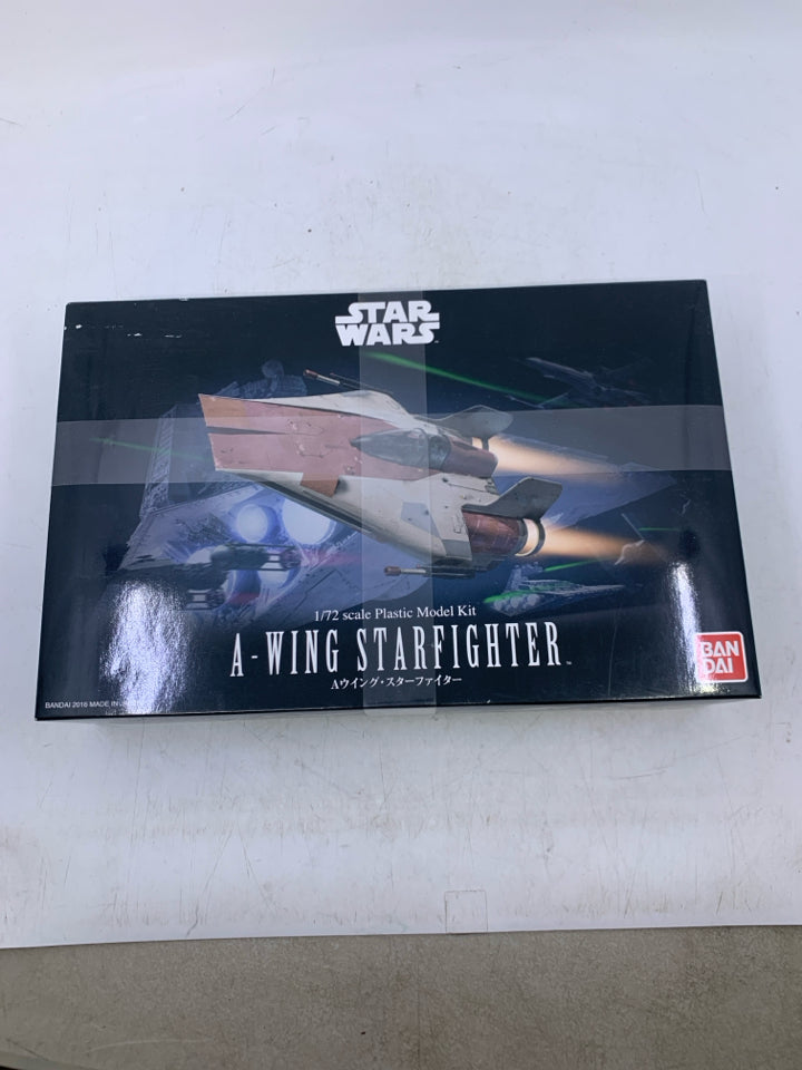 NIB STAR WARS A-WING STAR FIGHTER PLASTIC MODEL KIT.