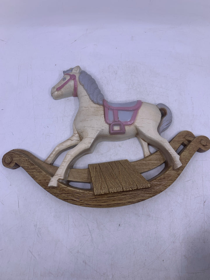 VTG BURWOOD ROCKING HORSE WALL PLAQUE.