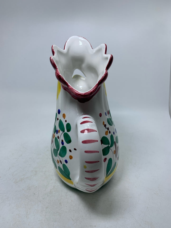 VTG HAND PAINTED ROOSTER MADE IN ITALY.