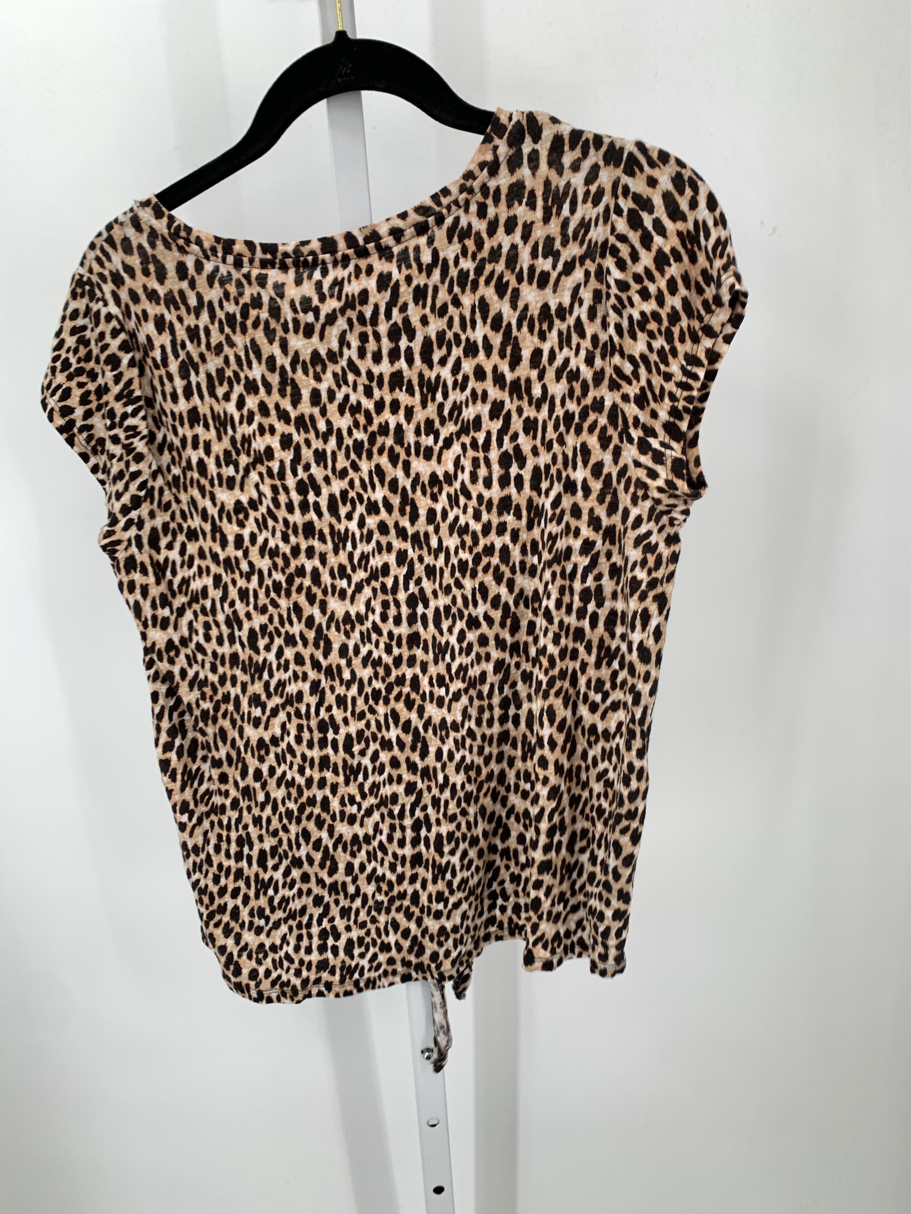 Loft Size Large Misses Short Sleeve Shirt