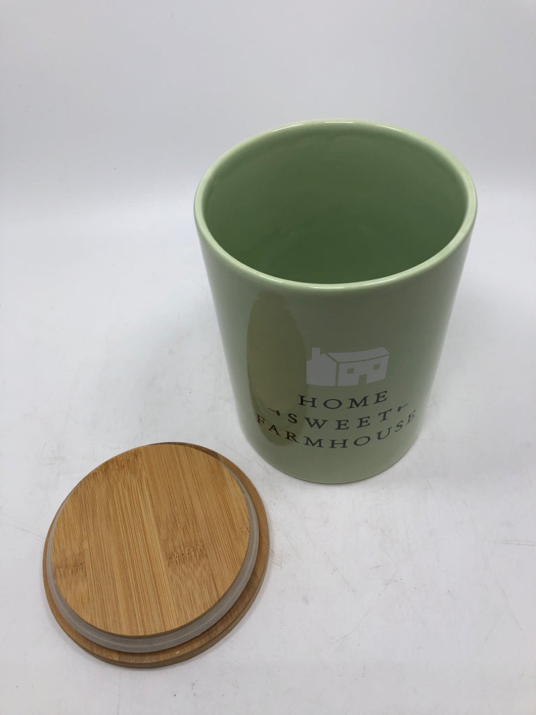 "HOME SWEET FARMHOUSE" CANISTER.