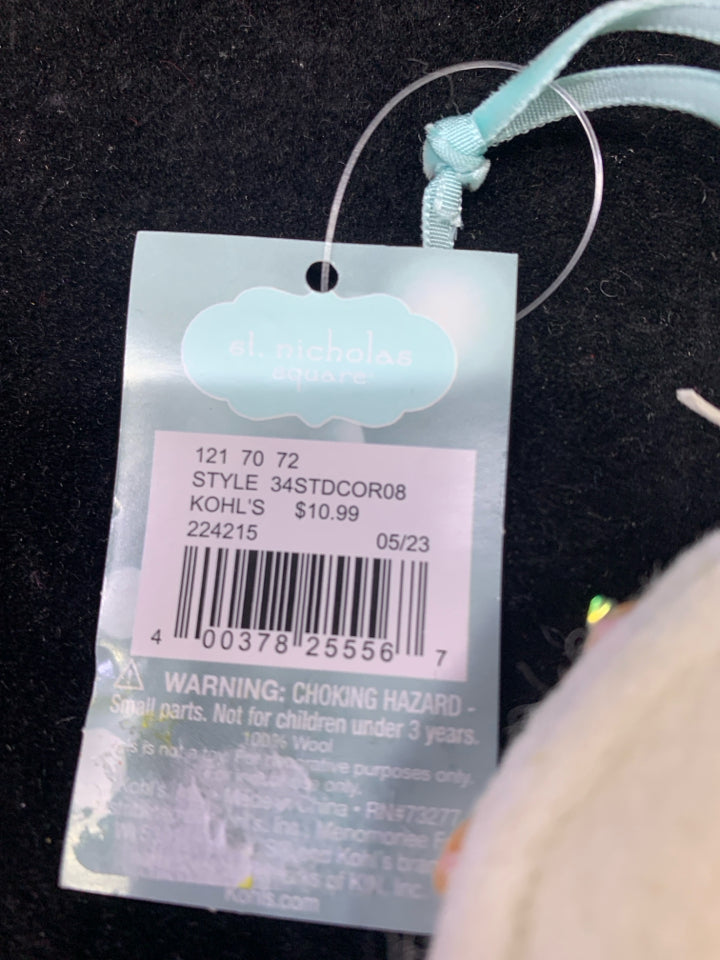 NWT PLUSH SHRIMP ORNAMENT.