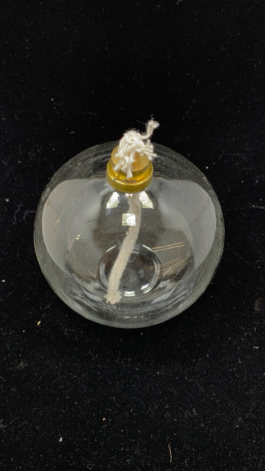 MED CLEAR GLASS OIL LANTERN BALL.