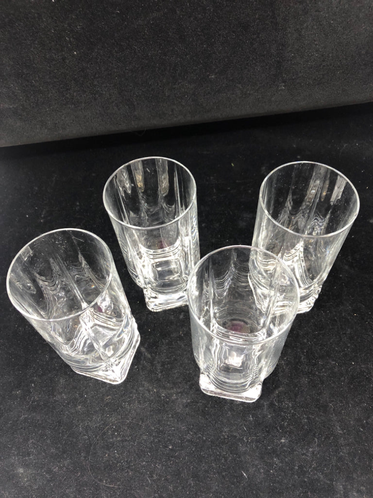 4 TUMBLER WATER GLASSES.