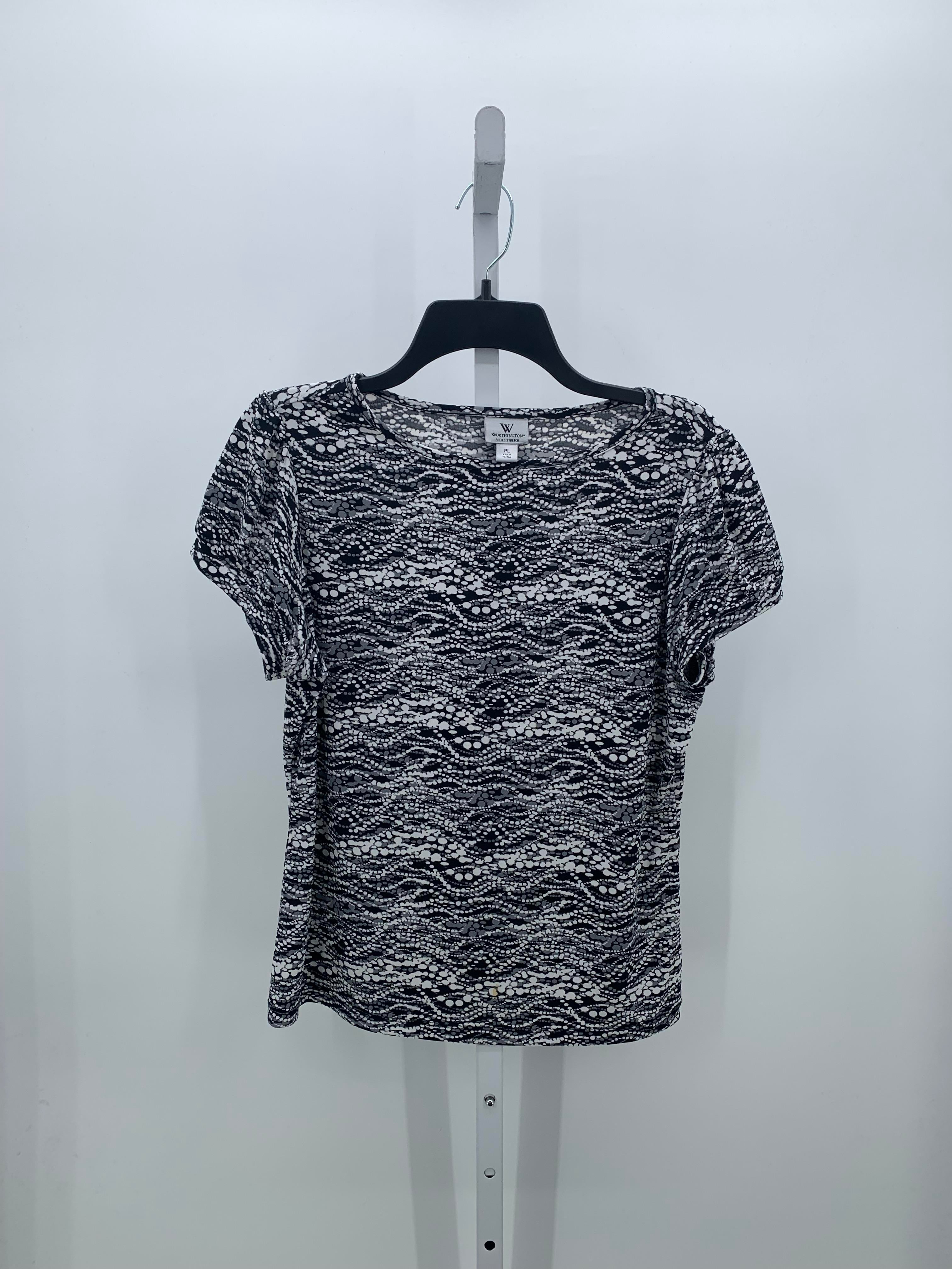 Worthington Size Large Petite Petite Short Sleeve Shirt